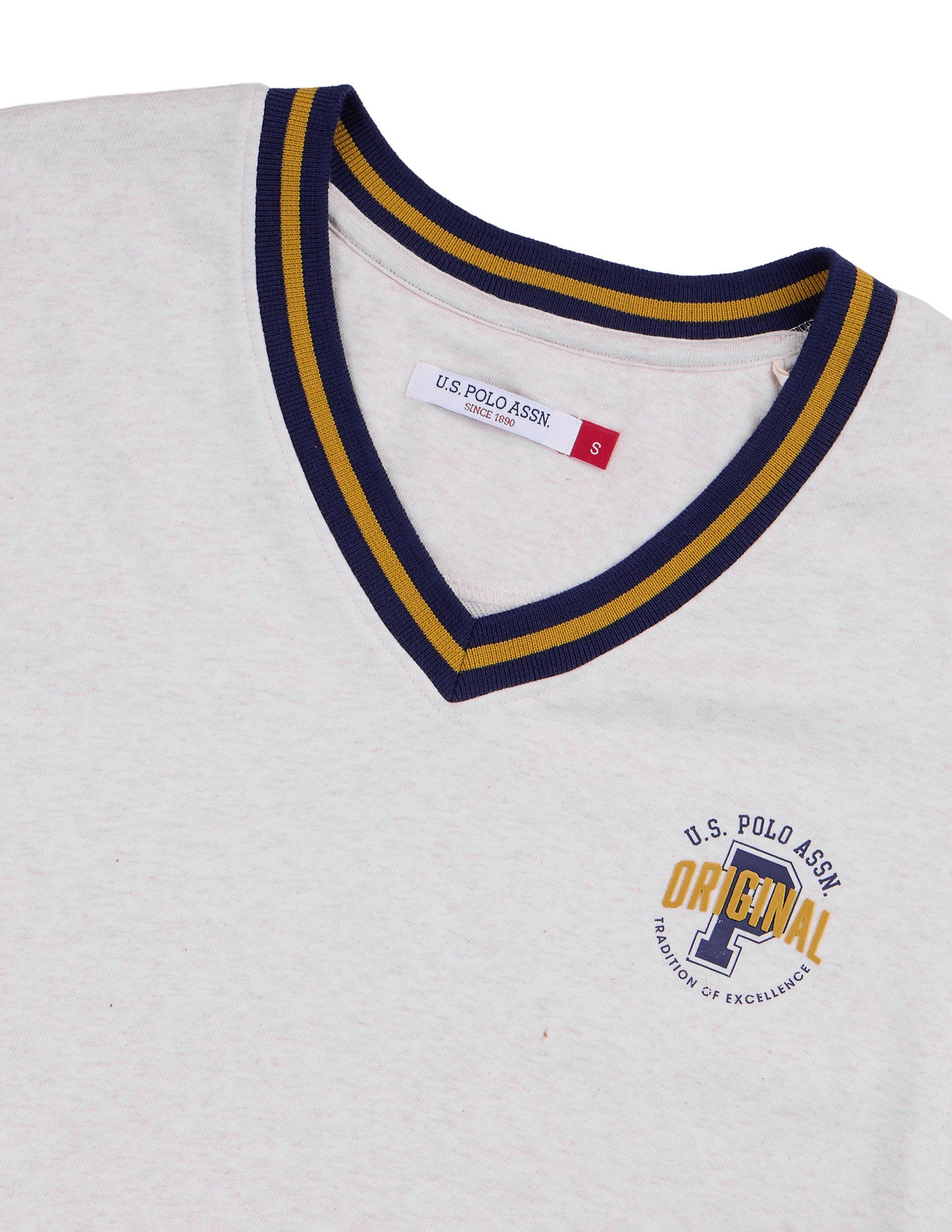 Solid Regular Fit Sweatshirt Beige - U.S. Polo Assn. India | Large