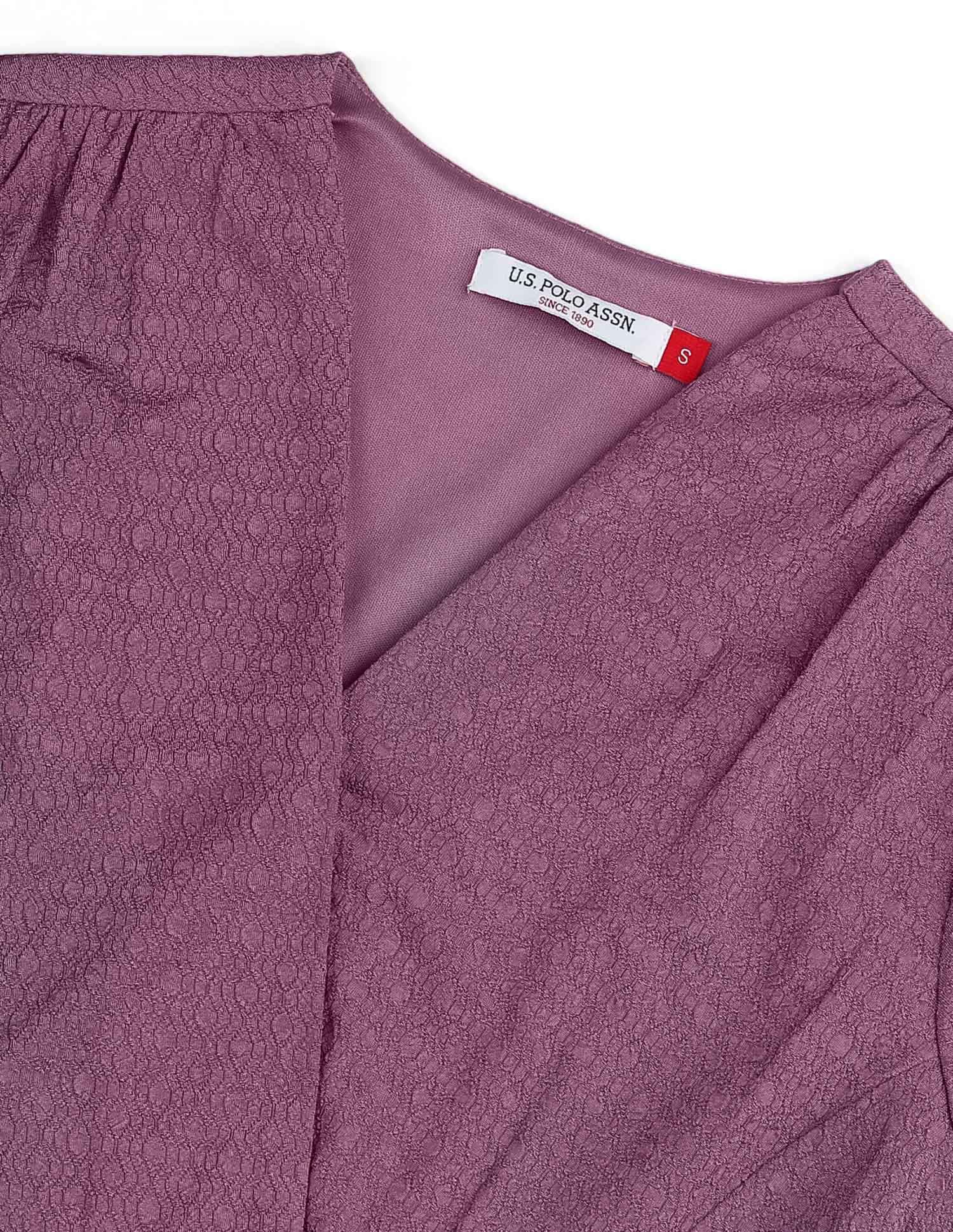 Textured Mini Sheath Dress Plum - U.S. POLO ASSN. | Large