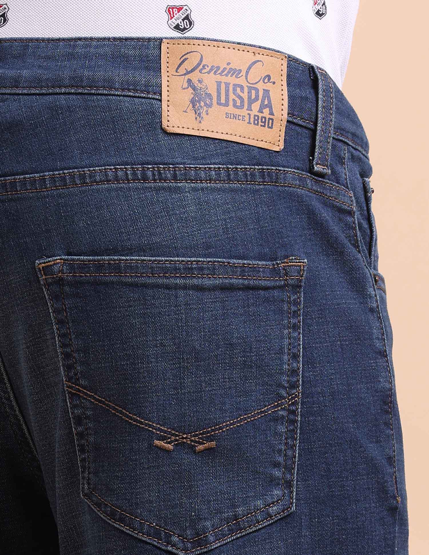 Harold Slim Straight Fit Blue Jeans Blue - U.S. POLO ASSN. | Large