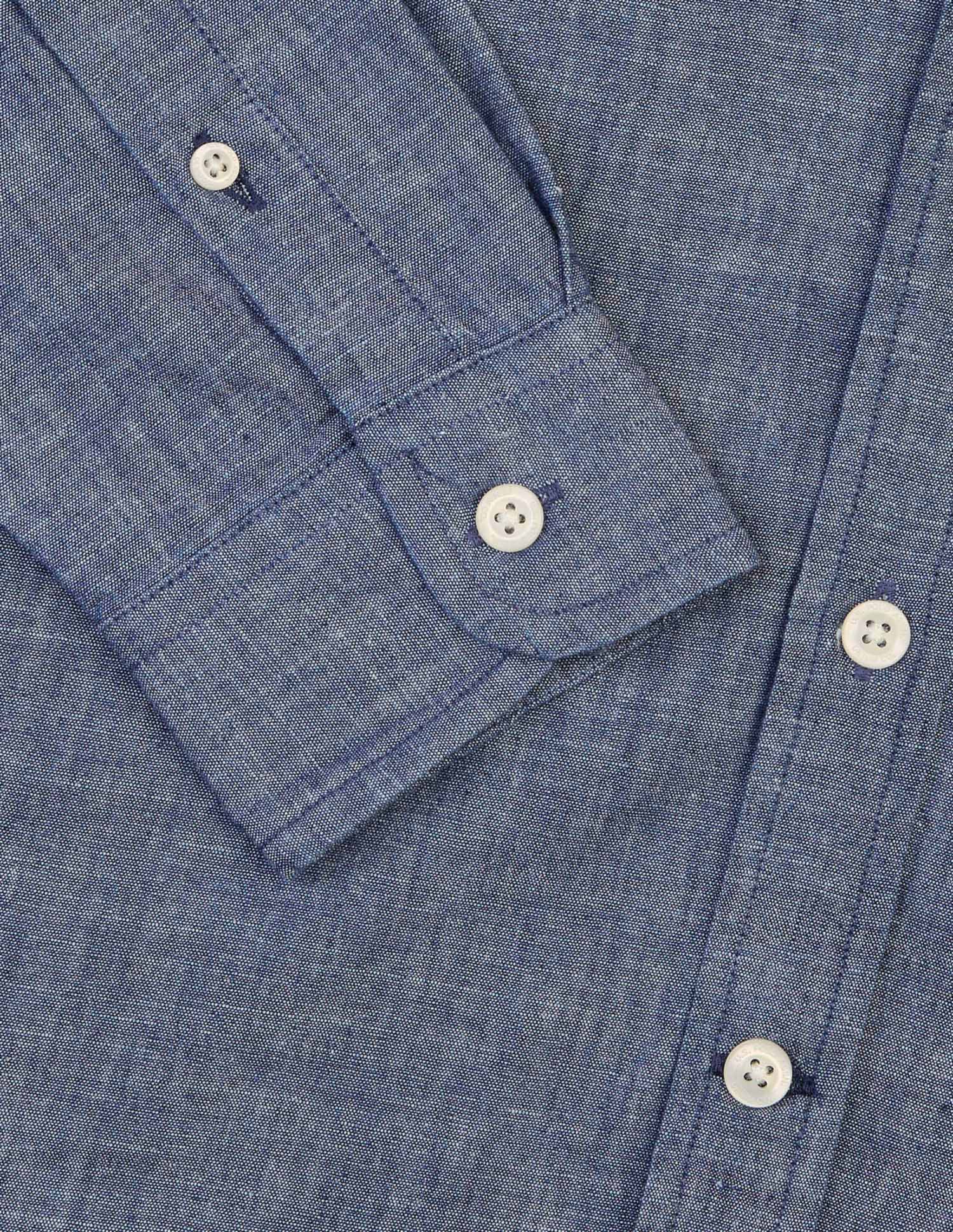 Heathered Twill Mandarin Shirt Indigo - U.S. Polo Assn. India | Large