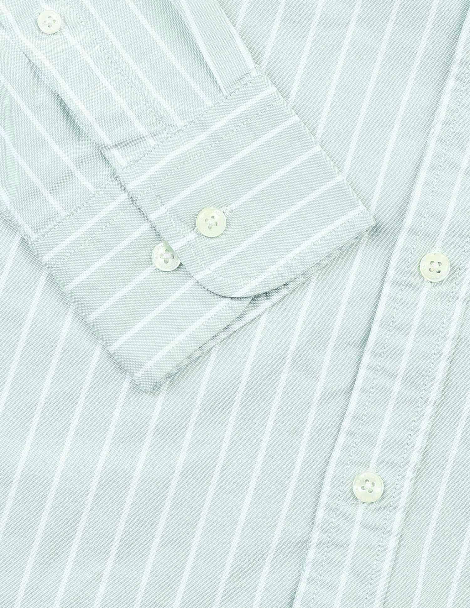 Vertical Striped Tailored Fit Shirt Light Green - U.S. POLO ASSN. | Large