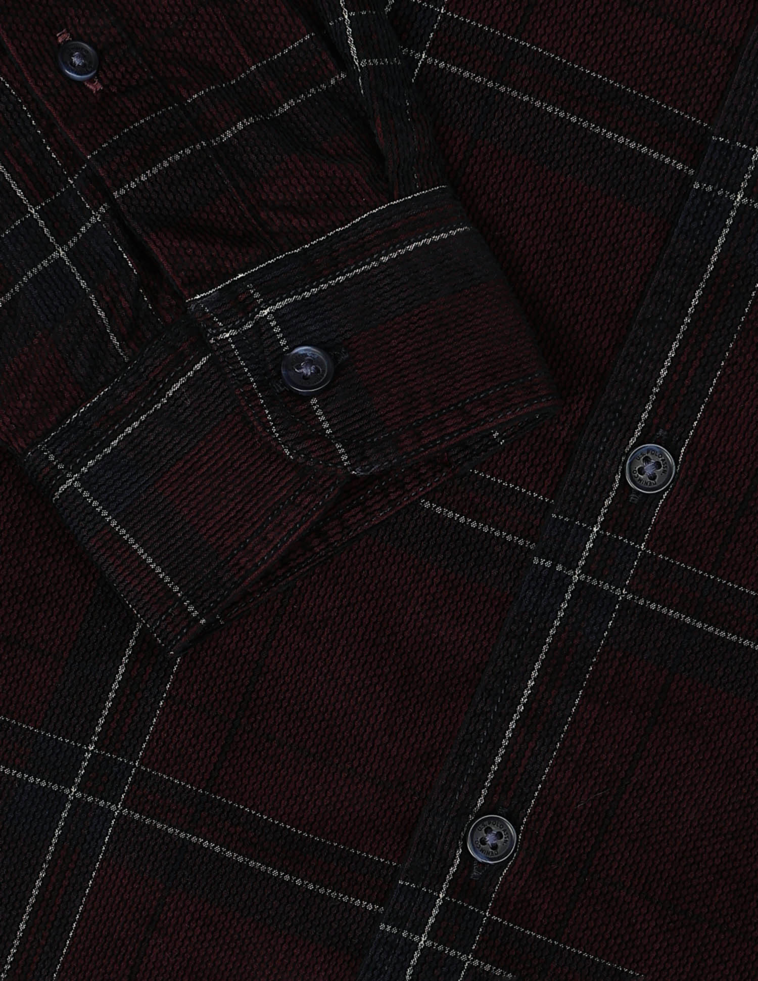 Grid Tattersall Checked Corduroy Shirt Wine - U.S. POLO ASSN. | Large