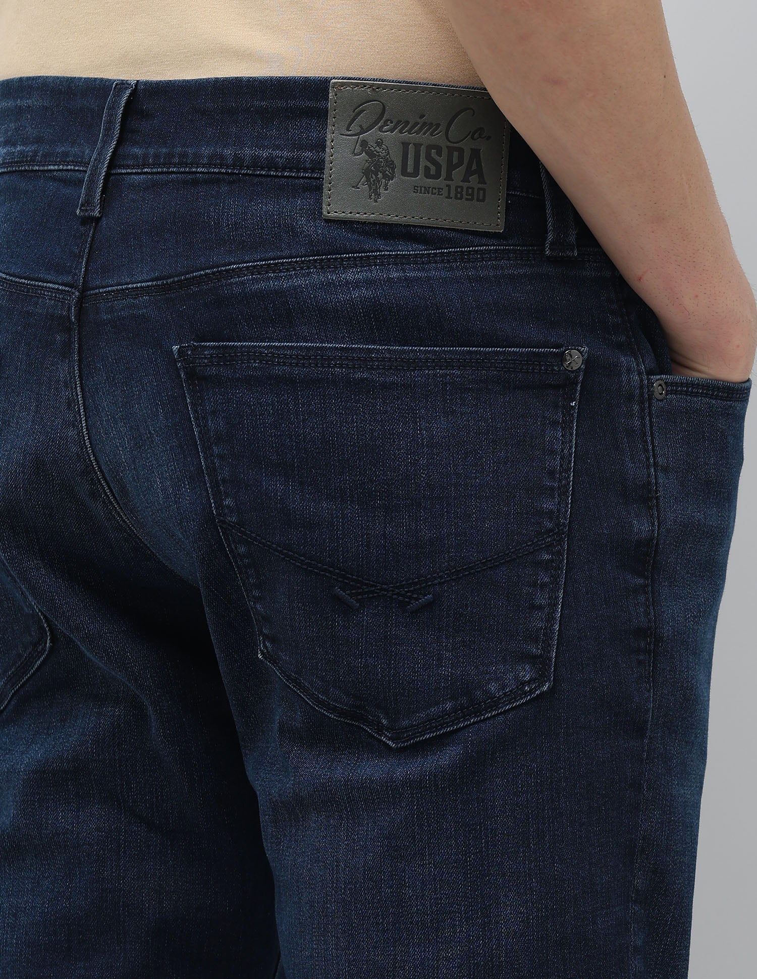 Brandon Slim-Tapered Fit Blue Jeans Dark Blue - U.S. POLO ASSN. | Large