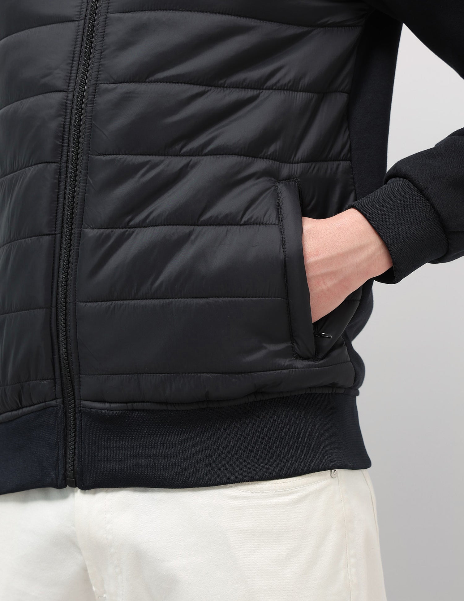 Solid Regular Fit Puffer Jacket Black - U.S. POLO ASSN. | Large