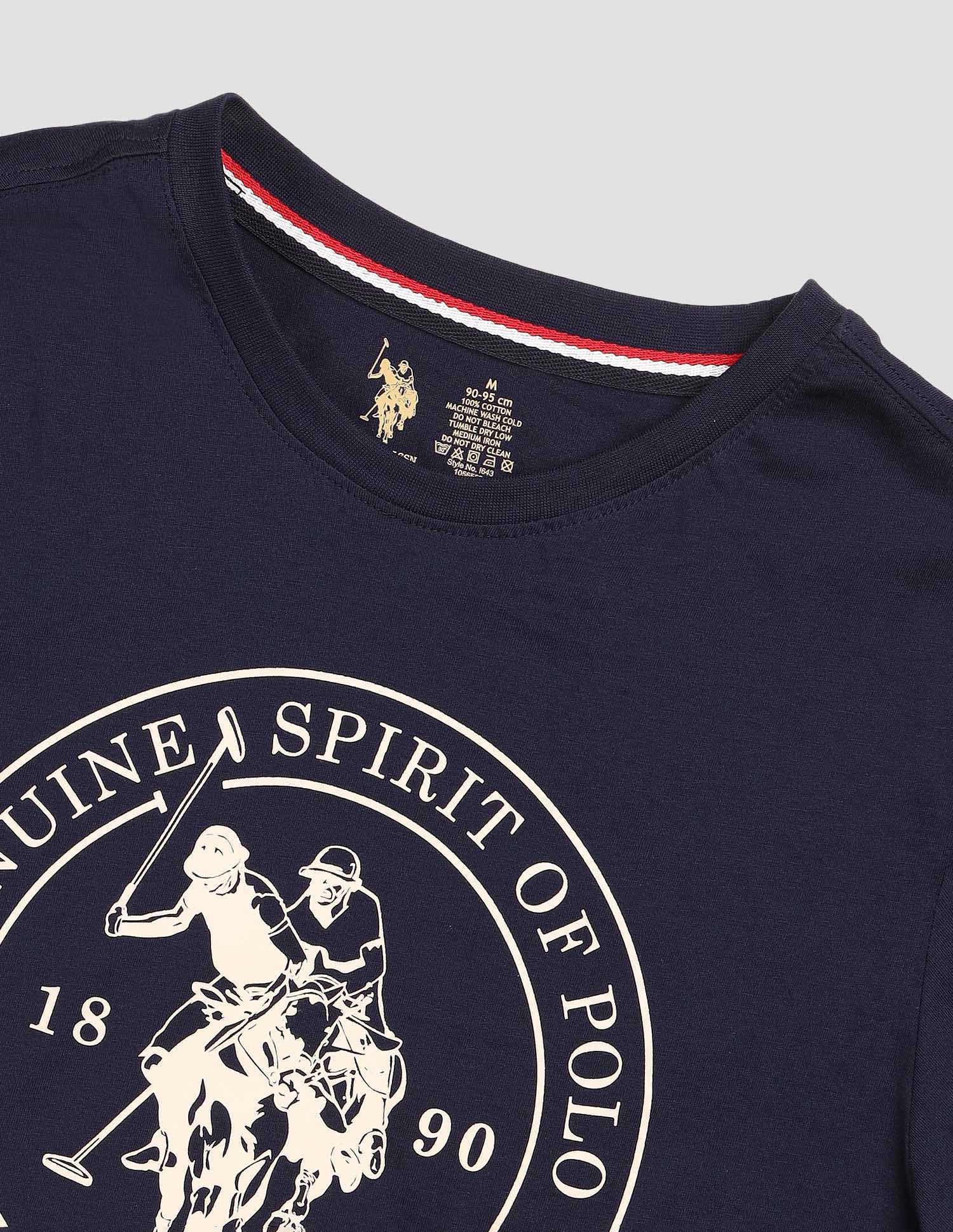 Comfort Fit Printed I643 Lounge T-Shirt - Pack Of 1 Navy Blue - U.S. POLO ASSN. | Large