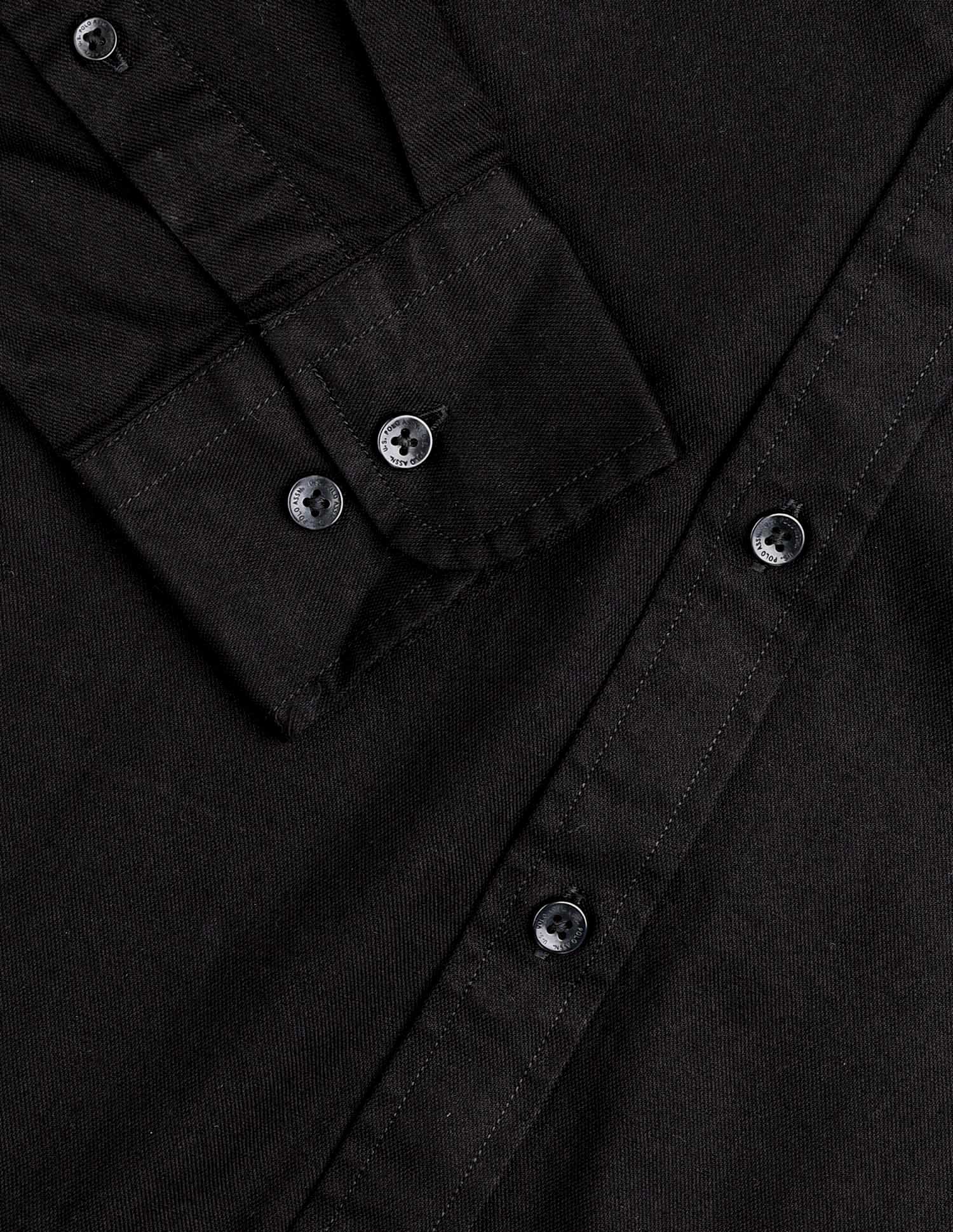 Tailored Fit Pure Cotton Shirt Black - U.S. Polo Assn. India | Large