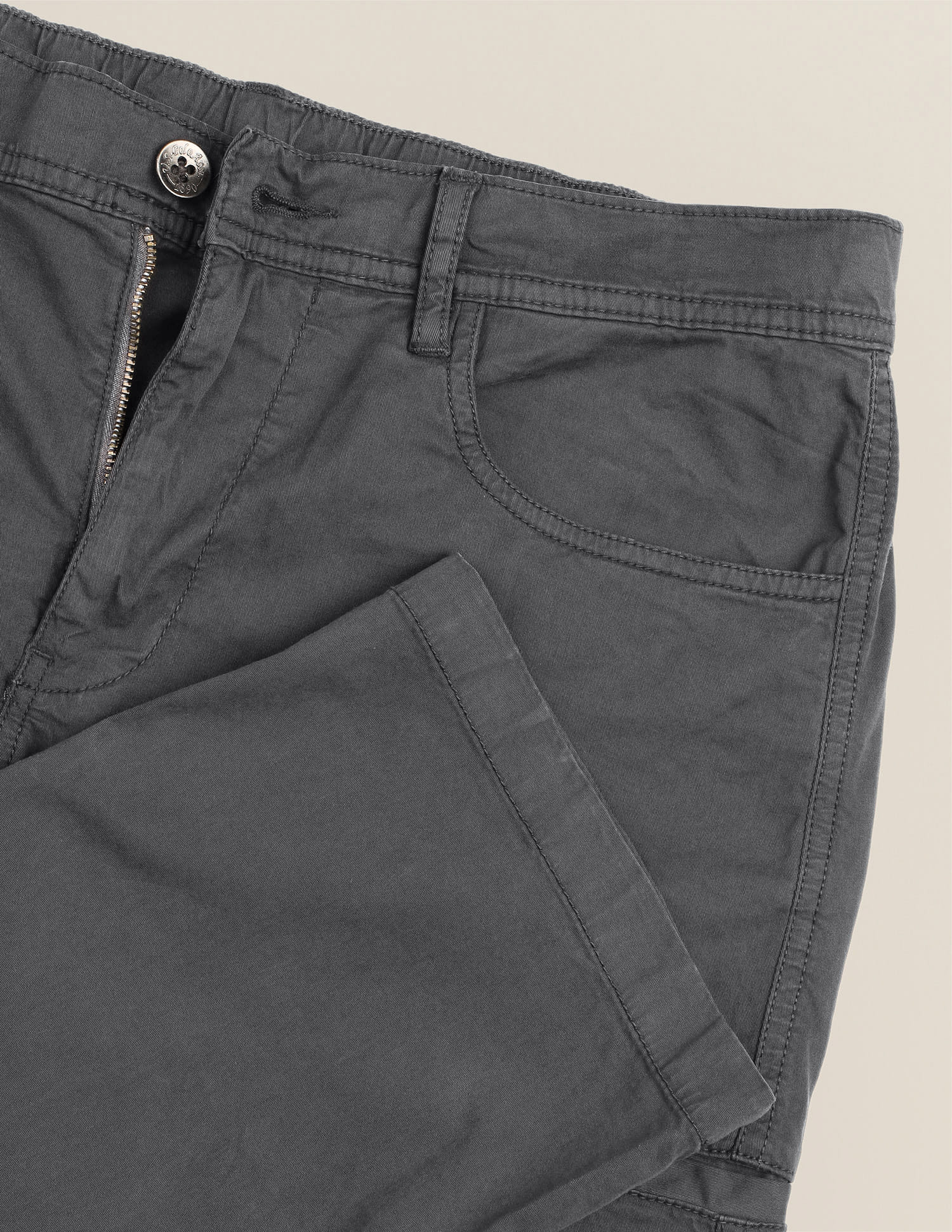 Harold Slim Straight Fit Twill Cargos Grey - U.S. Polo Assn. India | Large
