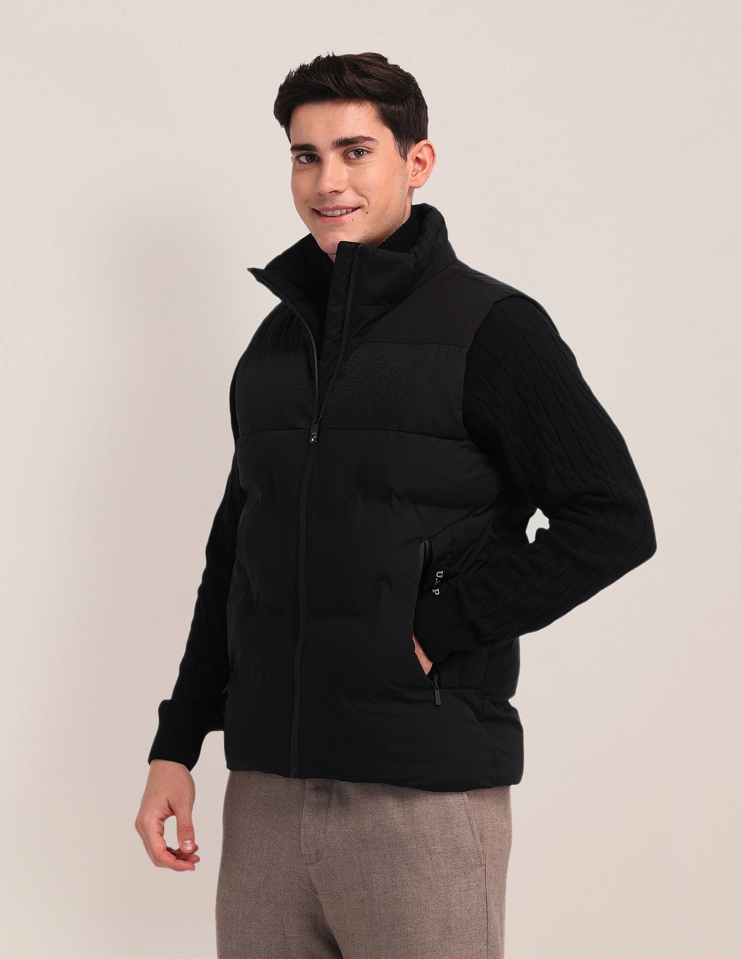 Detachable Hood Padded Jacket Black - U.S. POLO ASSN. | Large