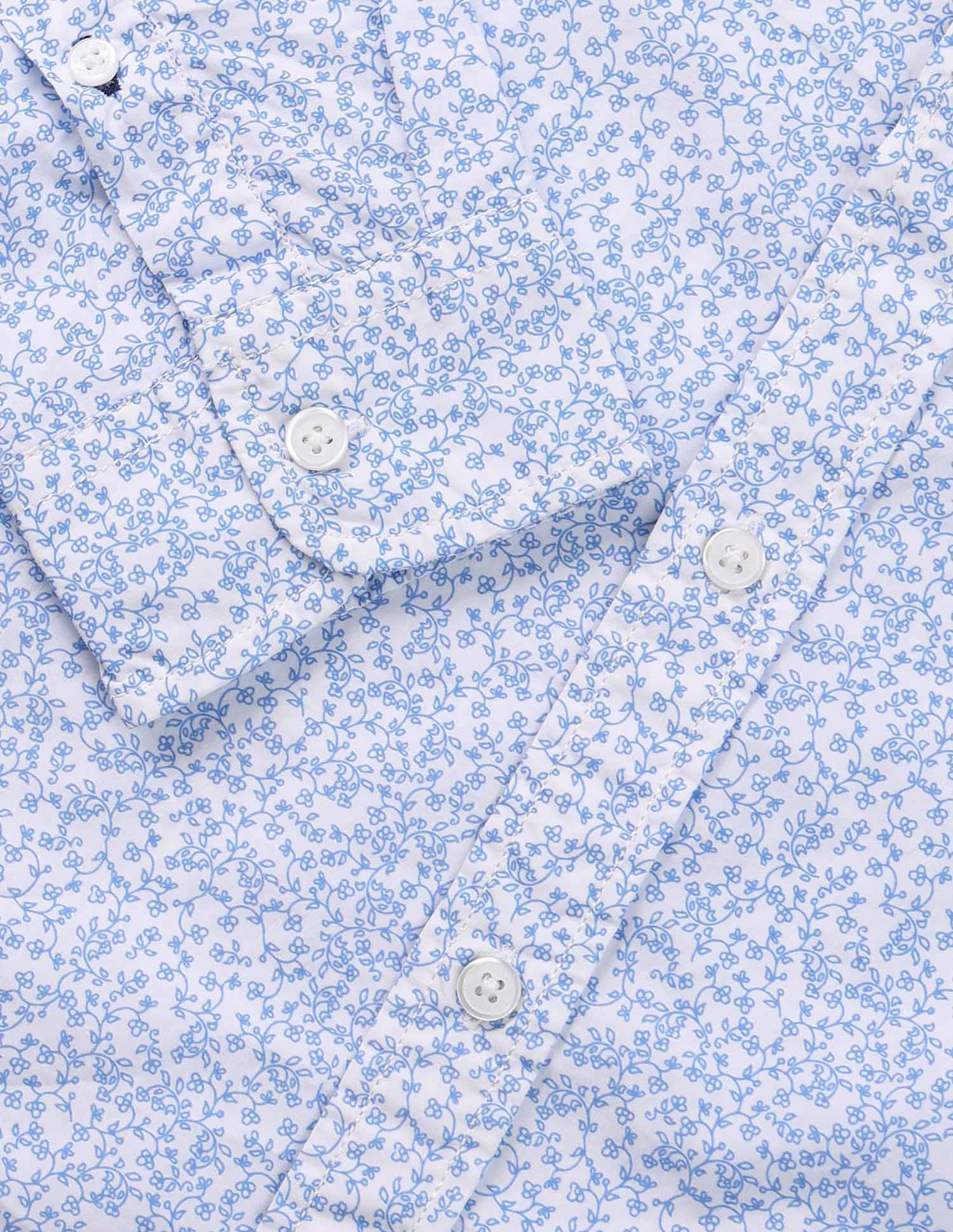 Floral Summer Shirt Light Blue - U.S. POLO ASSN. | Large