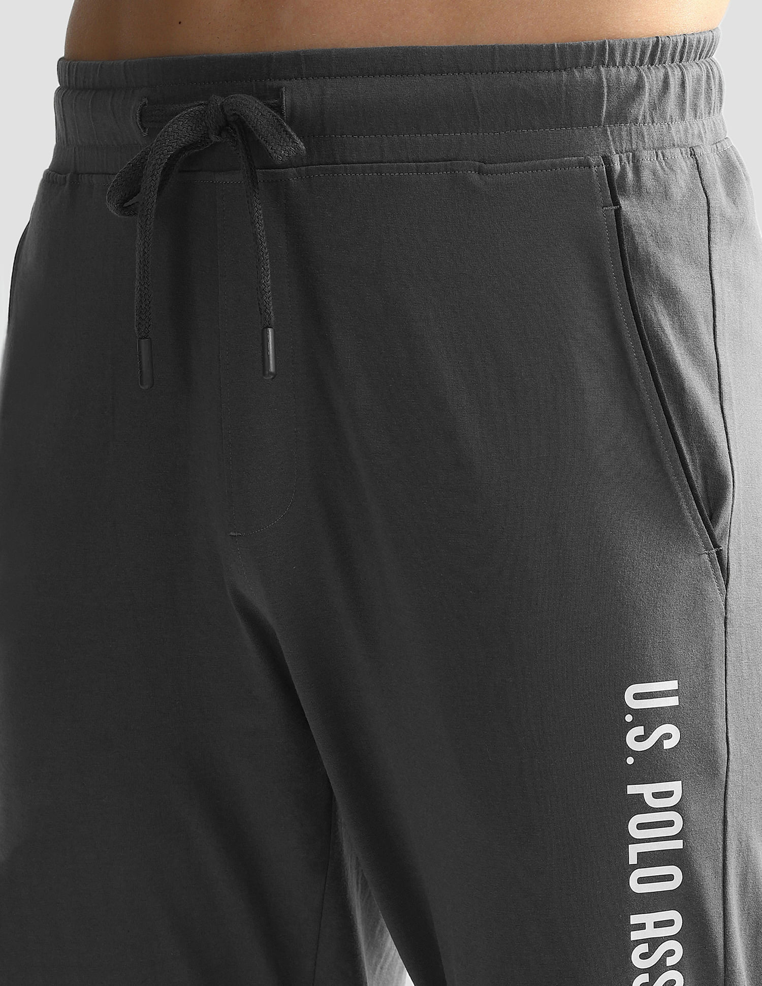 Solid OJ005 Lounge Joggers - Pack Of 1 Grey Pinstripe - U.S. POLO ASSN. | Large