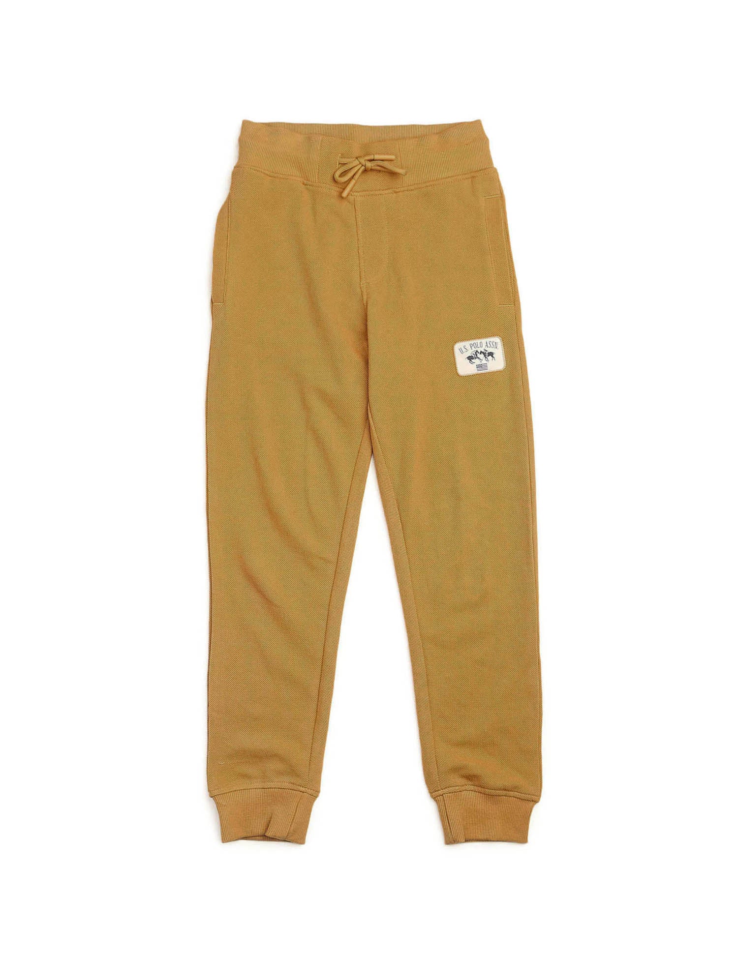 Textured Regular Fit Joggers Yellow - U.S. POLO ASSN. | Large