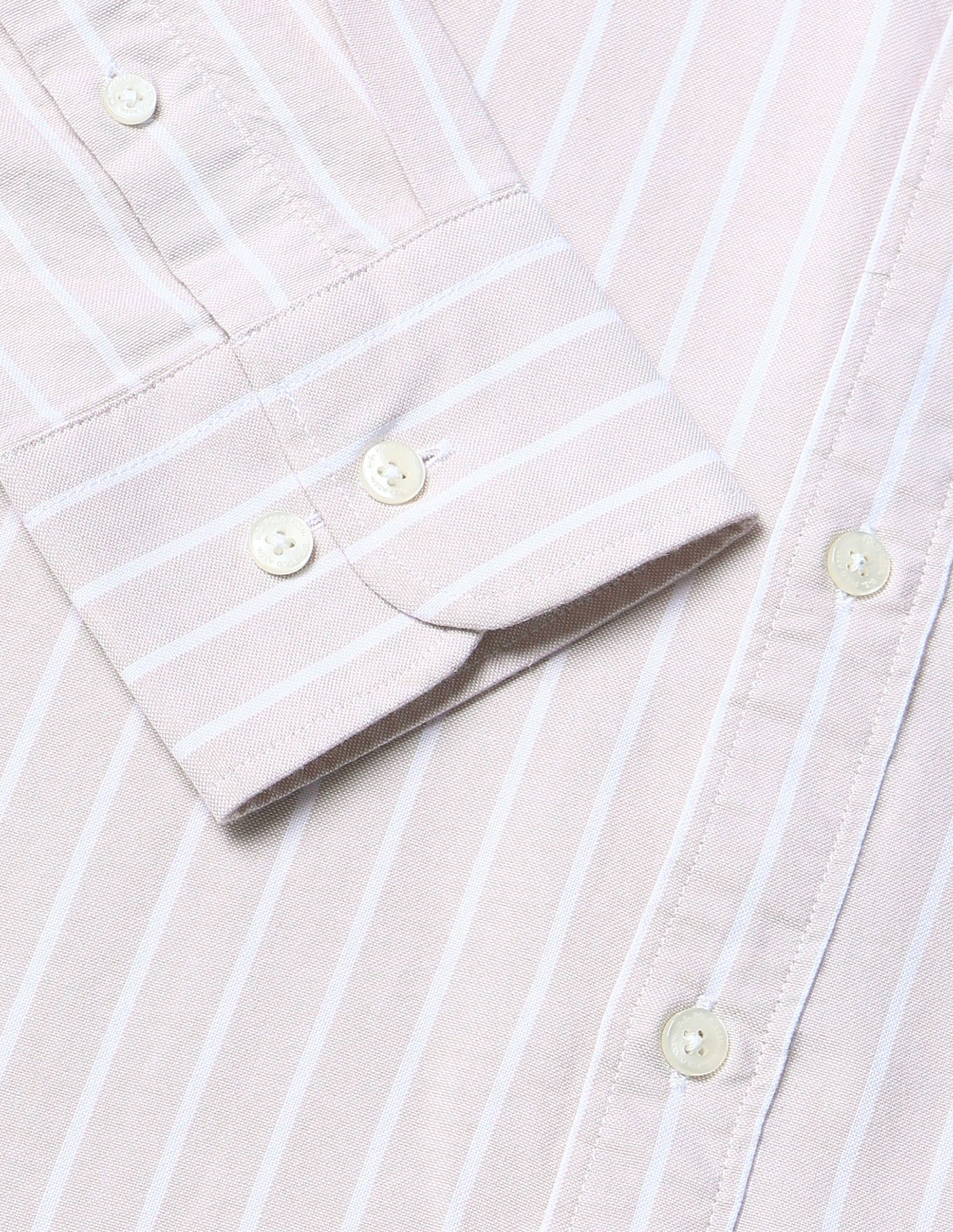 Vertical Striped Tailored Fit Shirt Beige - U.S. POLO ASSN. | Large