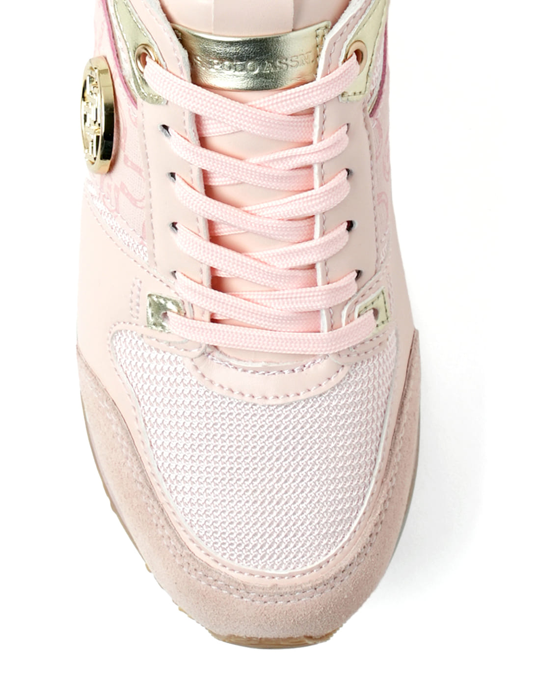 Women Round Toe Solid Stella Sneakers Pink - U.S. Polo Assn. India | Large