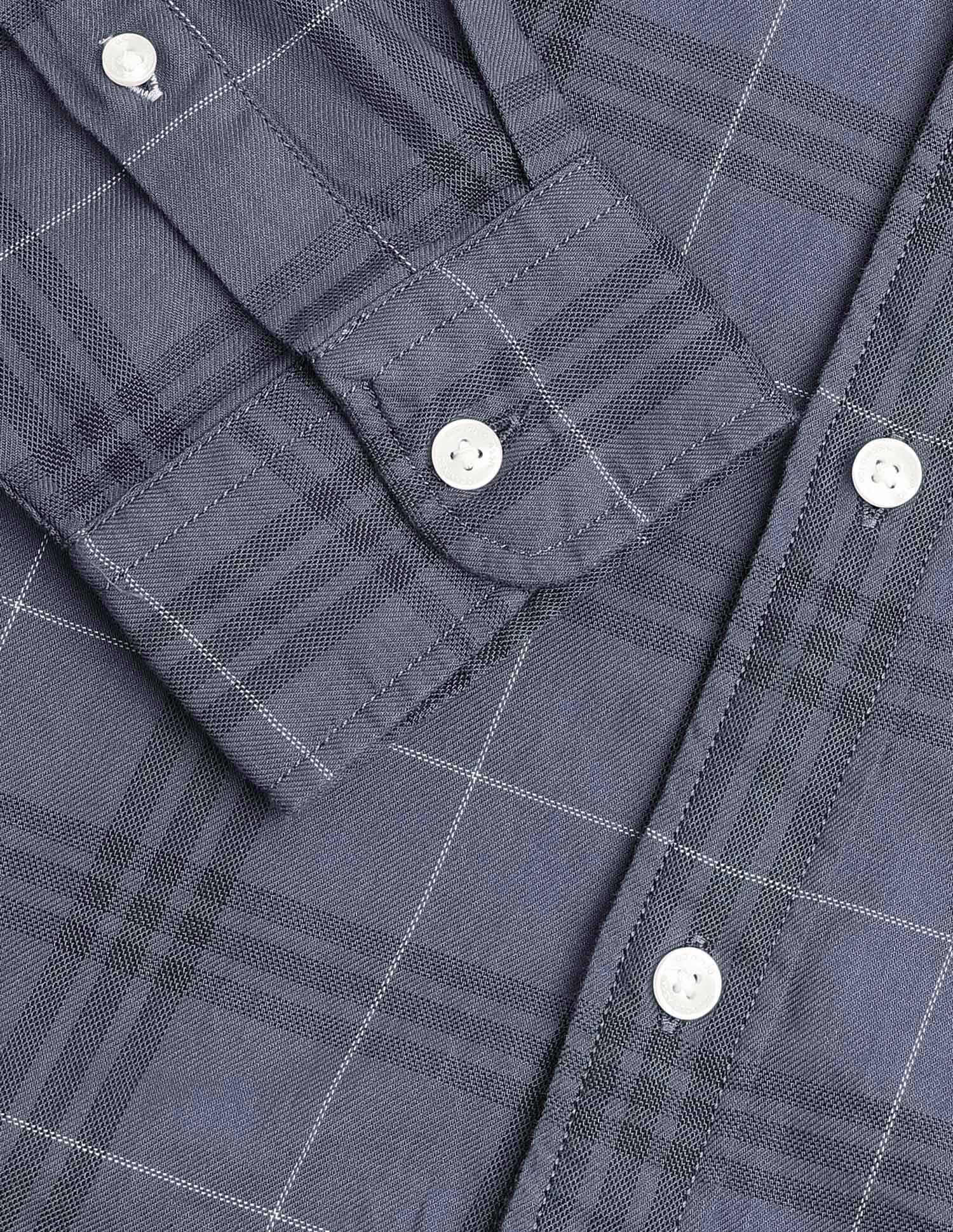 Tartan Checked Pure Cotton Shirt Grey - U.S. Polo Assn. India | Large