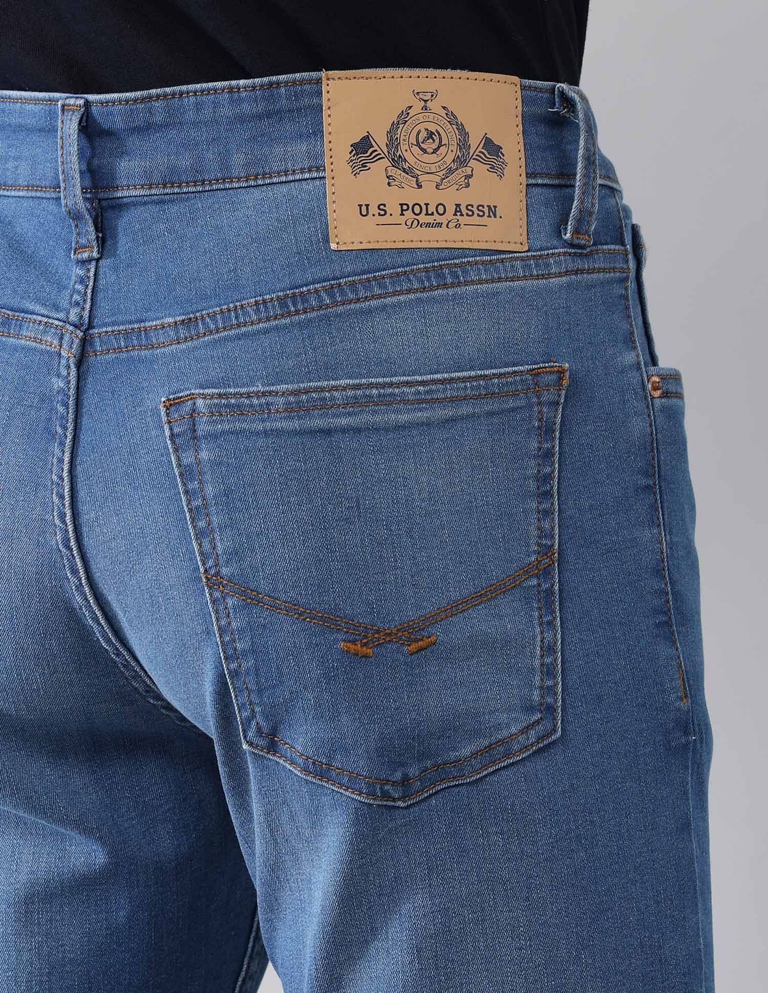 Regallo Skinny Fit Blue Jeans Blue - U.S. Polo Assn. India | Large