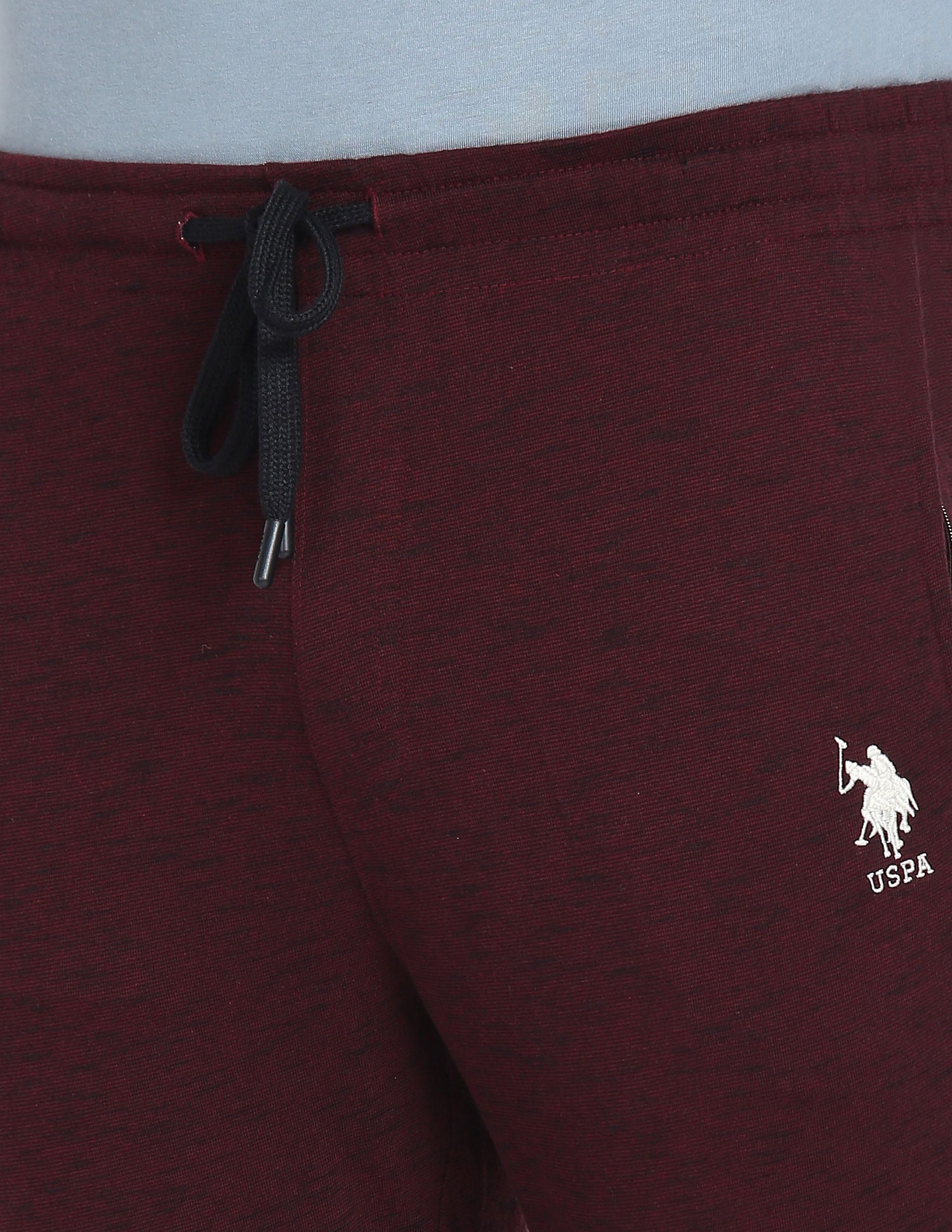 Heathered Drawstring Waist LJ004 Joggers - Pack Of 1 Red - U.S. POLO ASSN. | Large