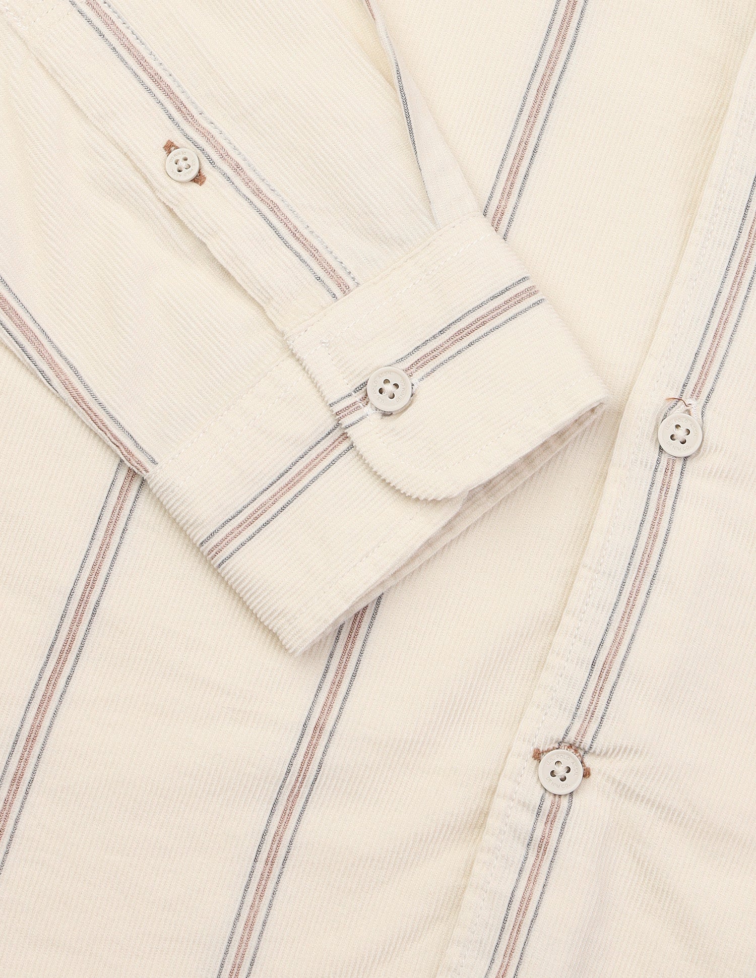 Vertical Striped Corduroy Shirt Ivory - U.S. Polo Assn. India | Large