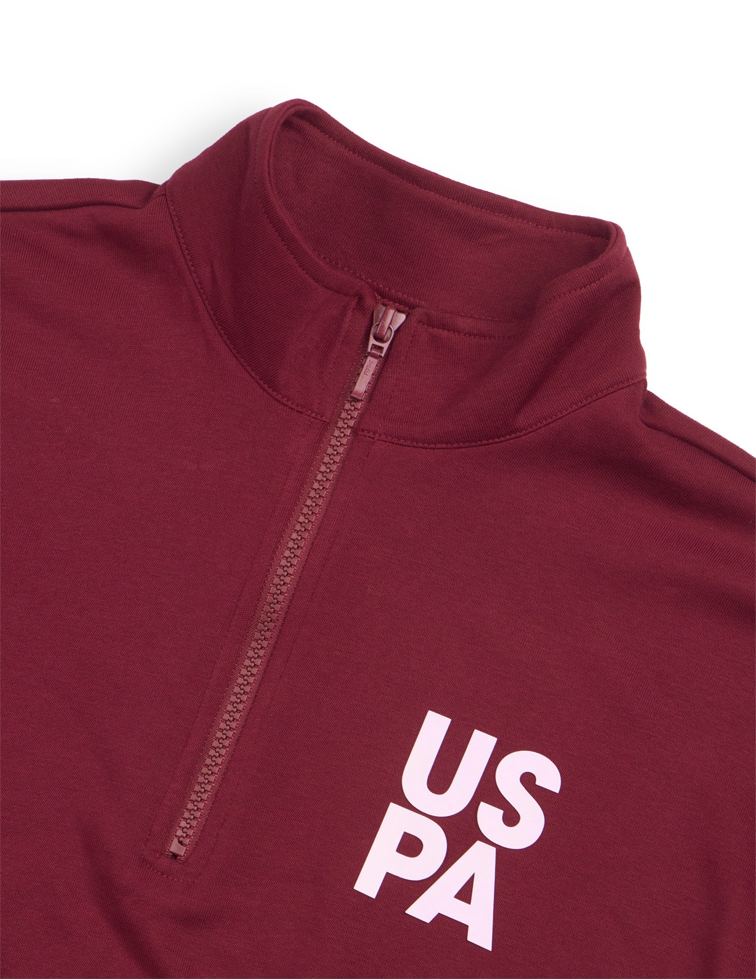 Solid Regular Fit Sweatshirt Dark Red - U.S. Polo Assn. India | Large