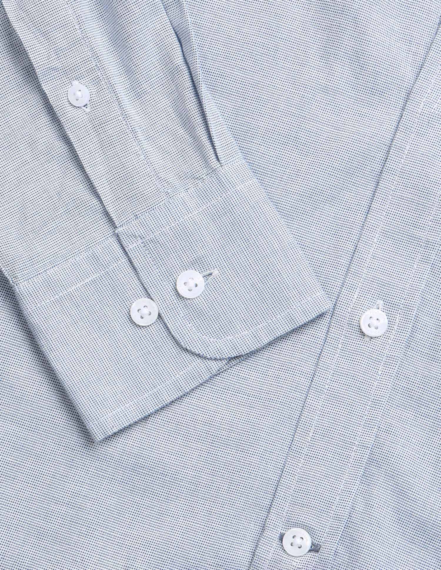 Solid Stripe Detail Regular Fit Shirt Blue - U.S. Polo Assn. India | Large