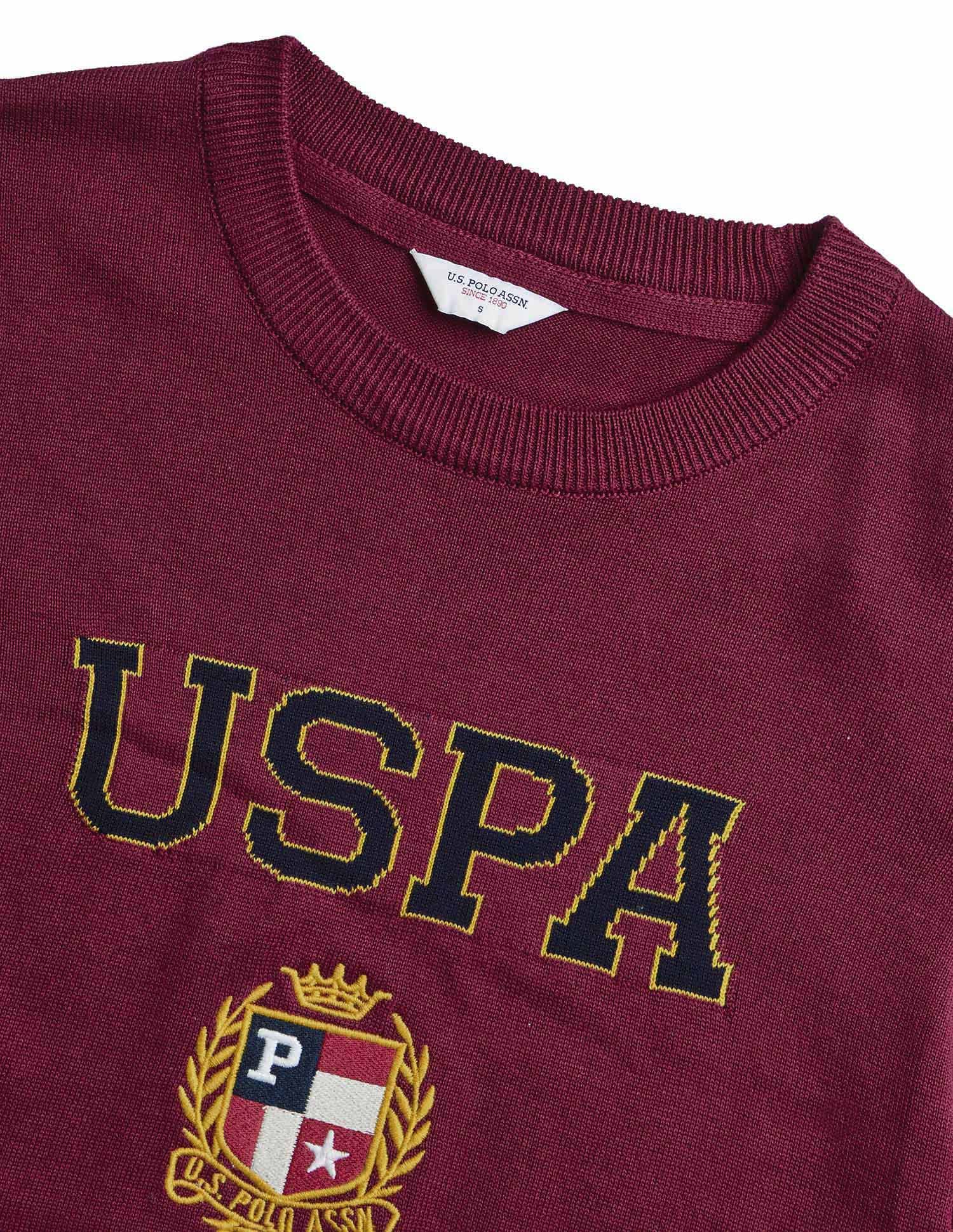 Brand Printed Regular Fit Sweater Purple - U.S. POLO ASSN. | Large