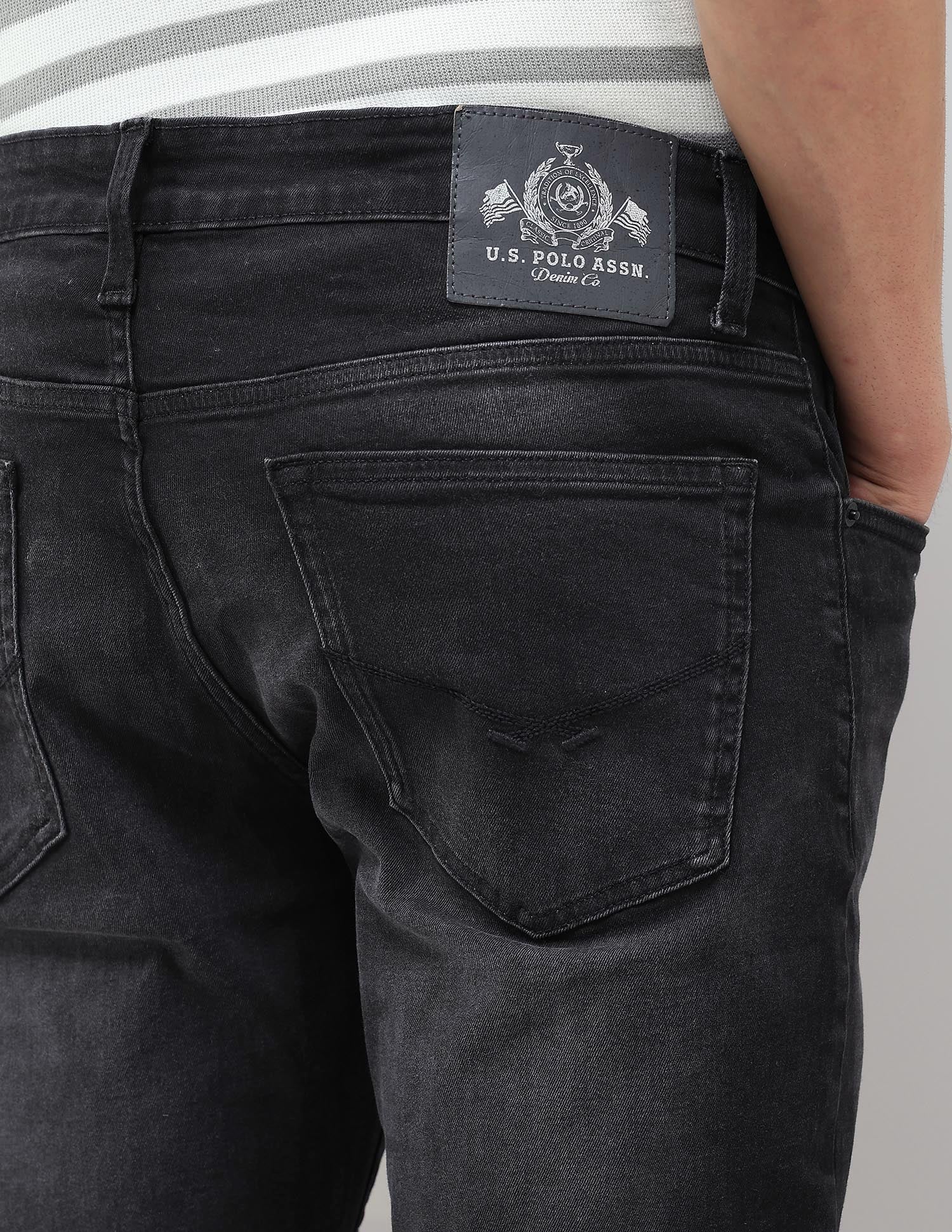 Brandon Slim Tapered Fit Black Jeans Black - U.S. POLO ASSN. | Large