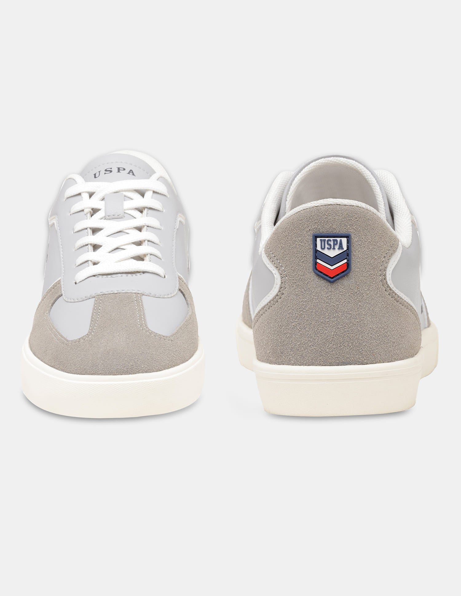Men Colour Blocked Suede Oberon Sneakers Grey - U.S. Polo Assn. India | Large