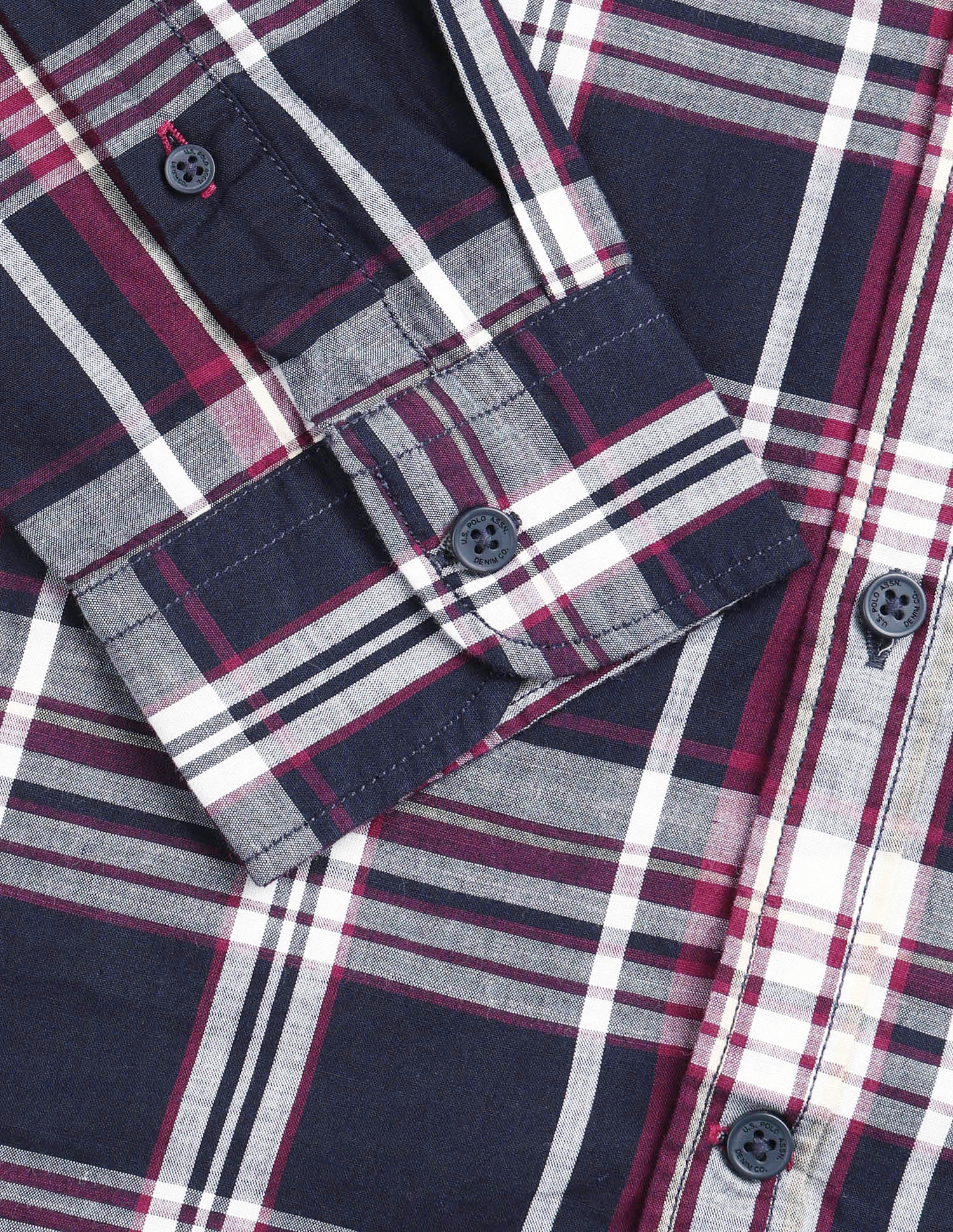 Plaid Checked Regular Fit Shirt Navy - U.S. Polo Assn. India | Large