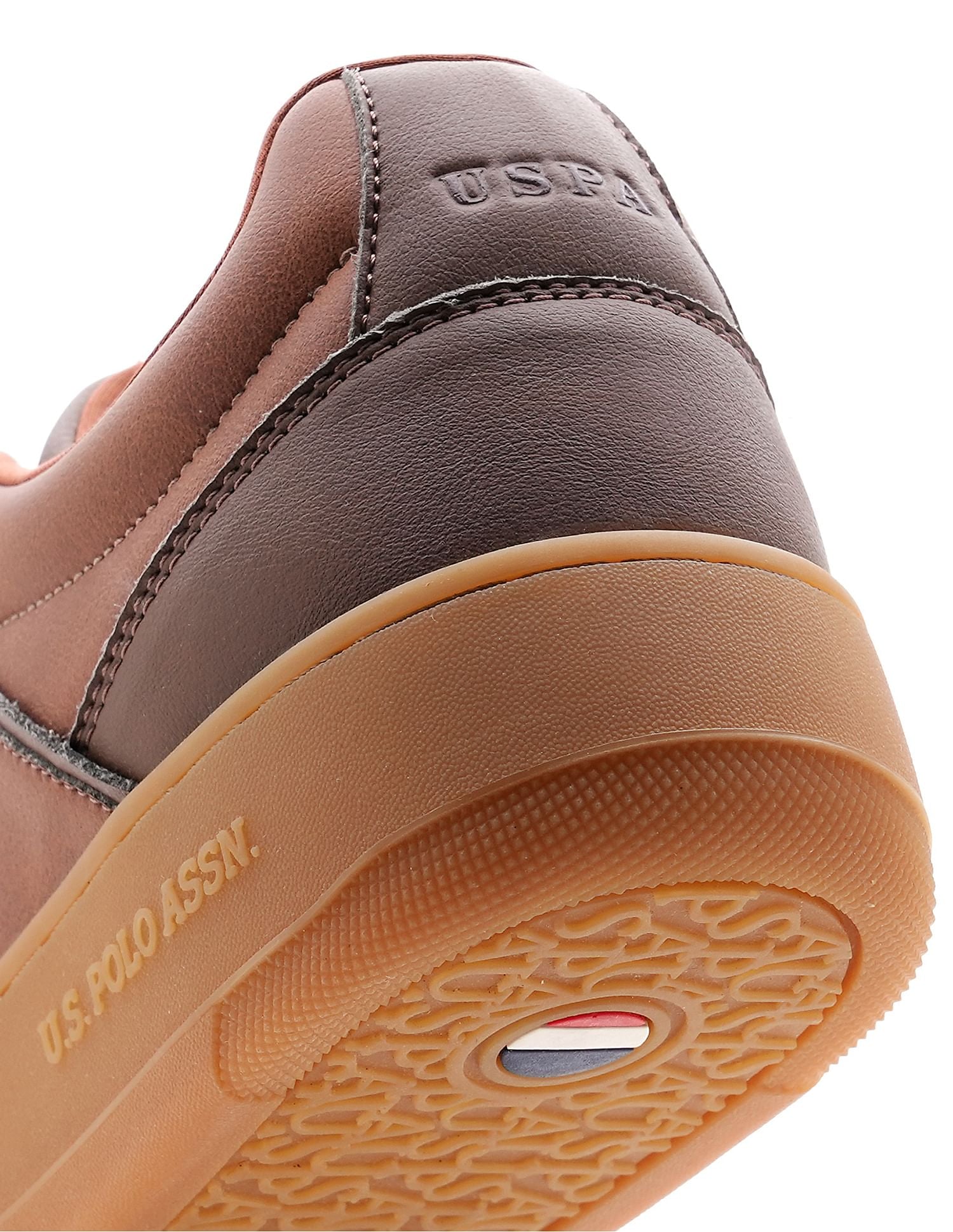 Men Colour Block Jaxon Sneakers Tan and Brown - U.S. POLO ASSN. | Large