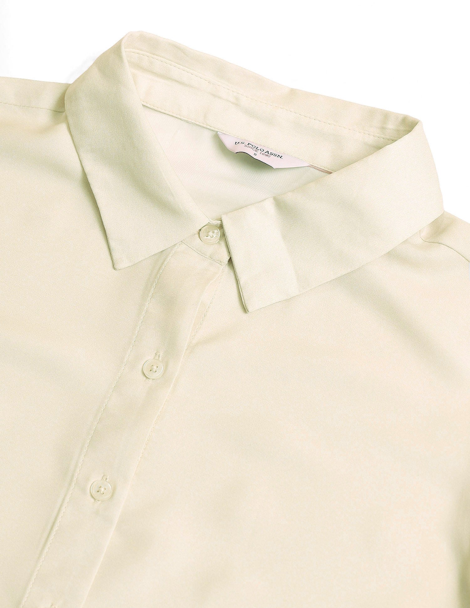 Floral Printed Relaxed Fit Shirt Off White - U.S. POLO ASSN. | Large