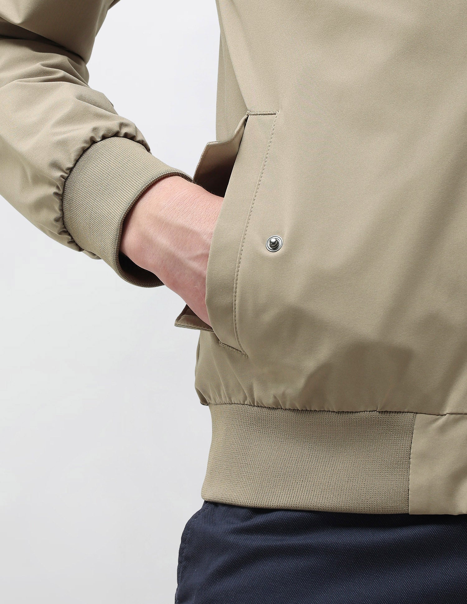 Regular Fit Solid Casual Jacket Khaki - U.S. Polo Assn. India | Large