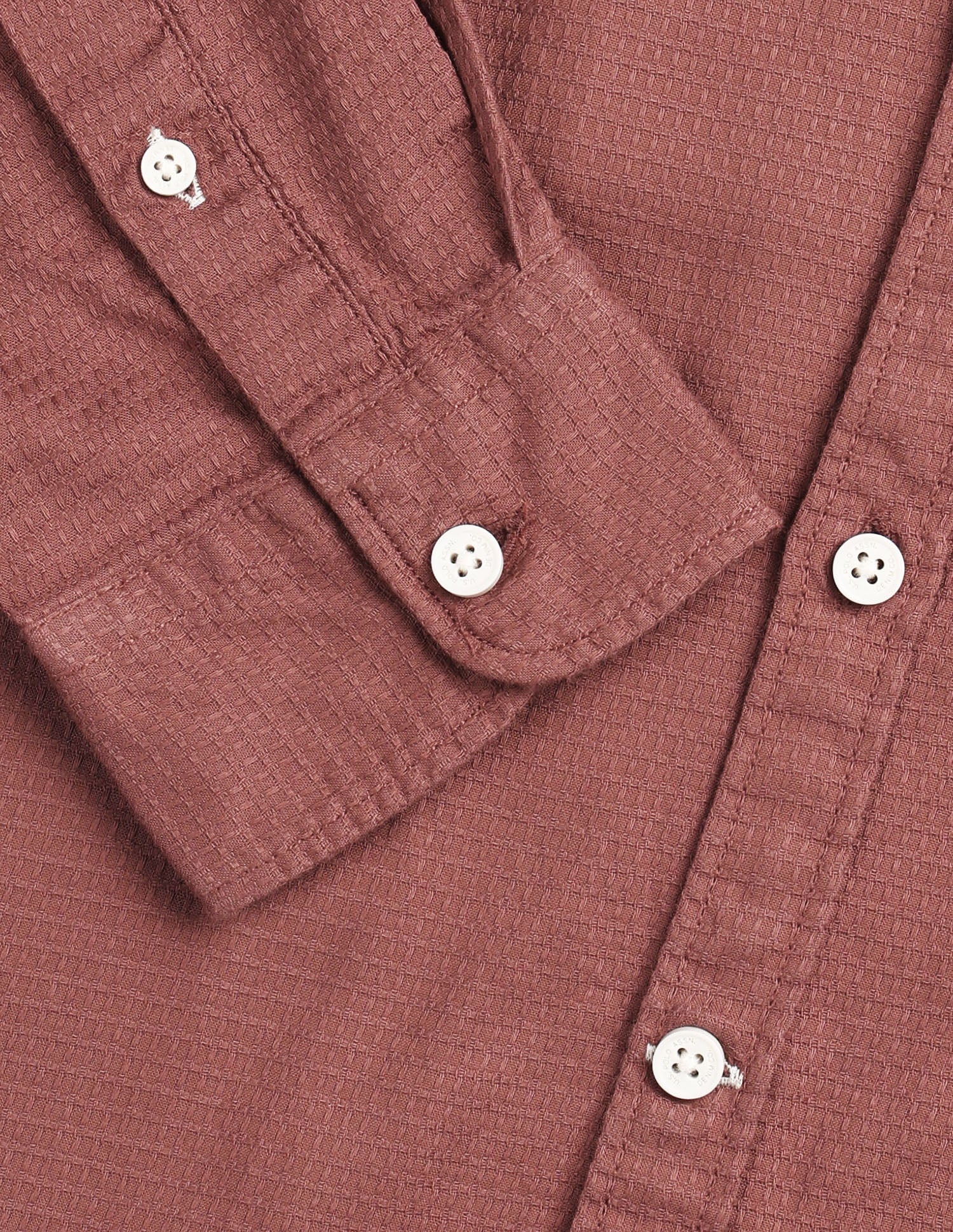 Textured Regular Fit Shirt Rust - U.S. Polo Assn. India | Large