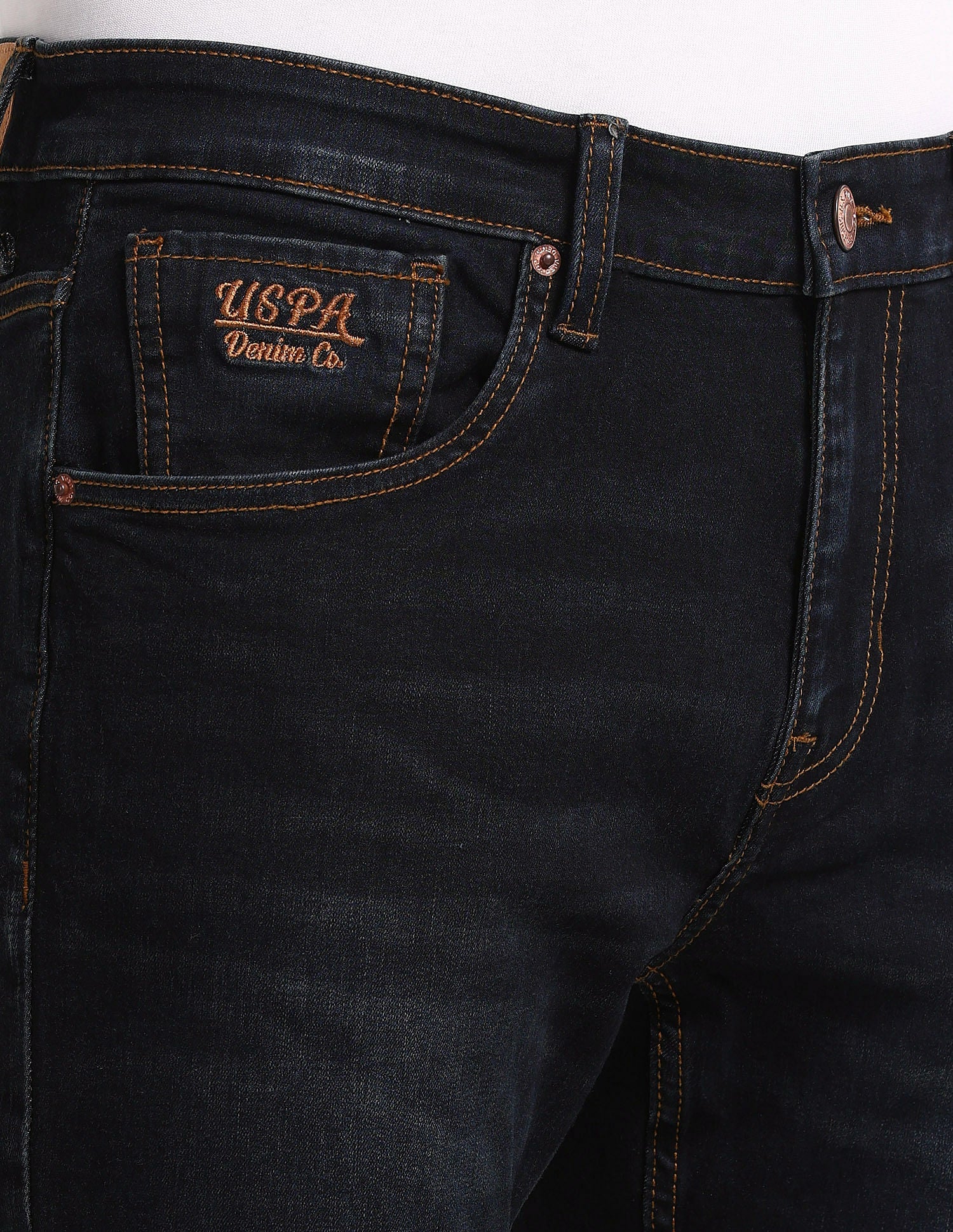 Brandon Slim Tapered Blue Jeans Blue - U.S. Polo Assn. India | Large