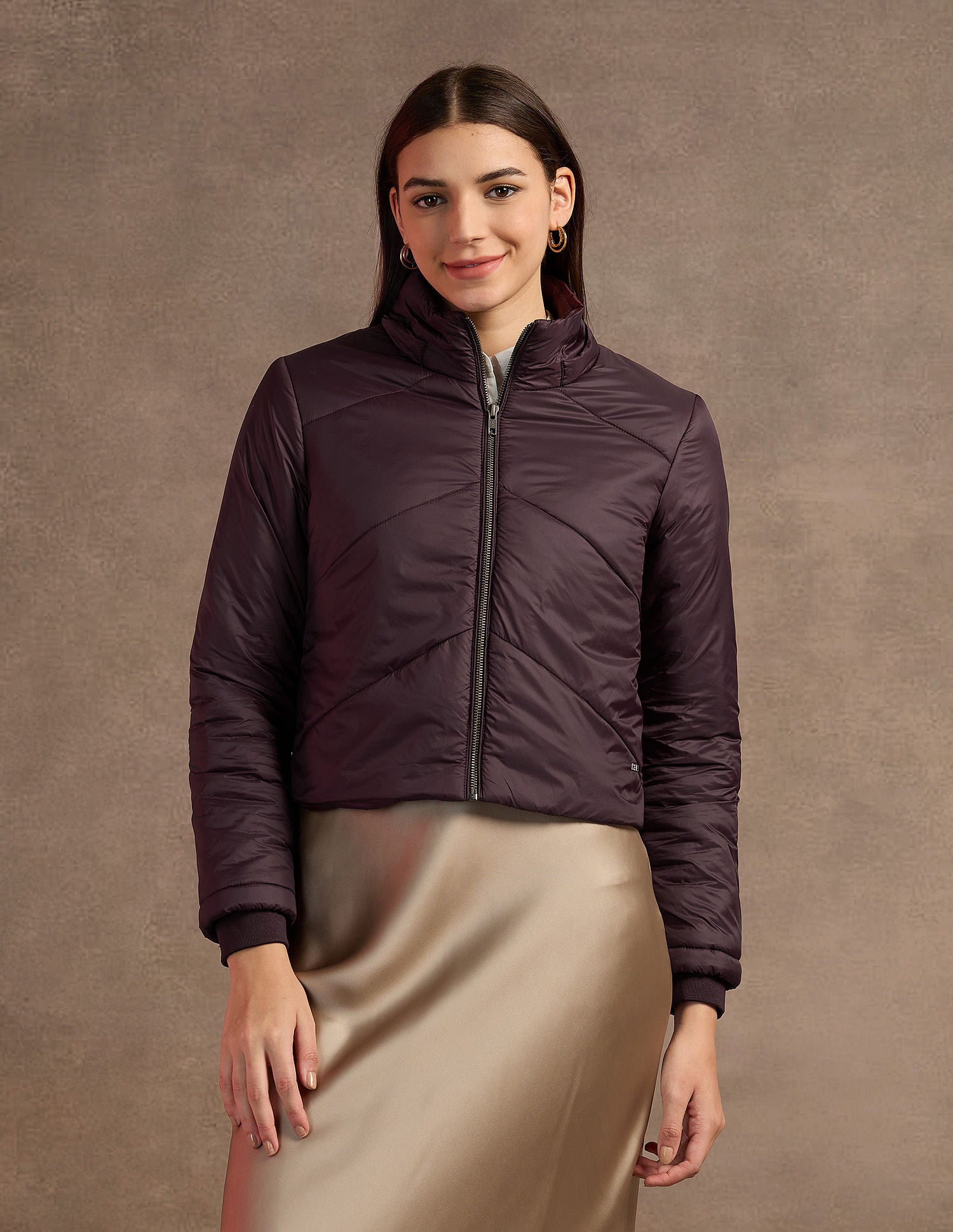 Detachable Hood Puffer Jacket Wine - U.S. POLO ASSN. | Large