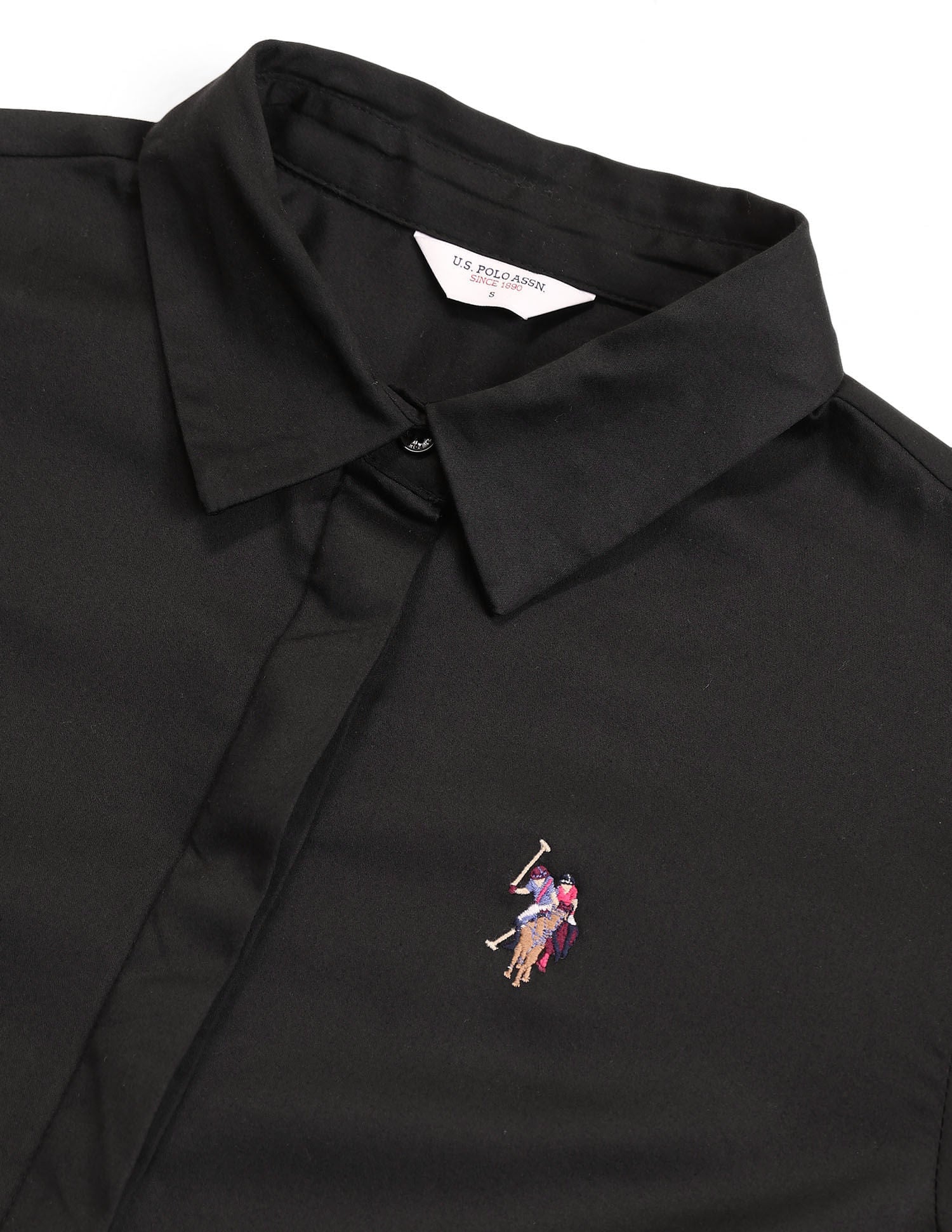 Regular Fit Solid Shirt Black - U.S. POLO ASSN. | Large