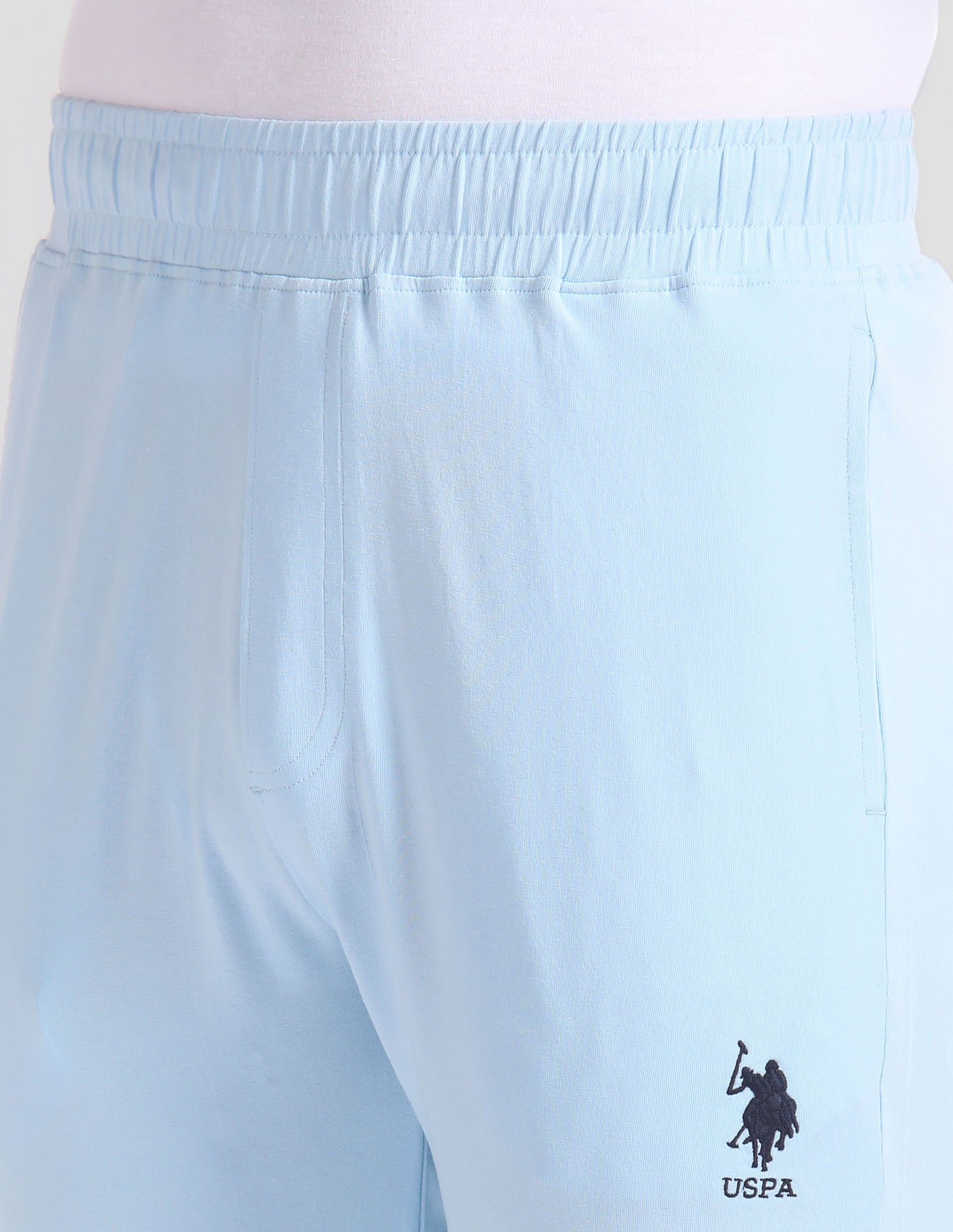 Cotton Stretch OELP1 Lounge Track Pants - Pack Of 1 Sky Blue - U.S. POLO ASSN. | Large