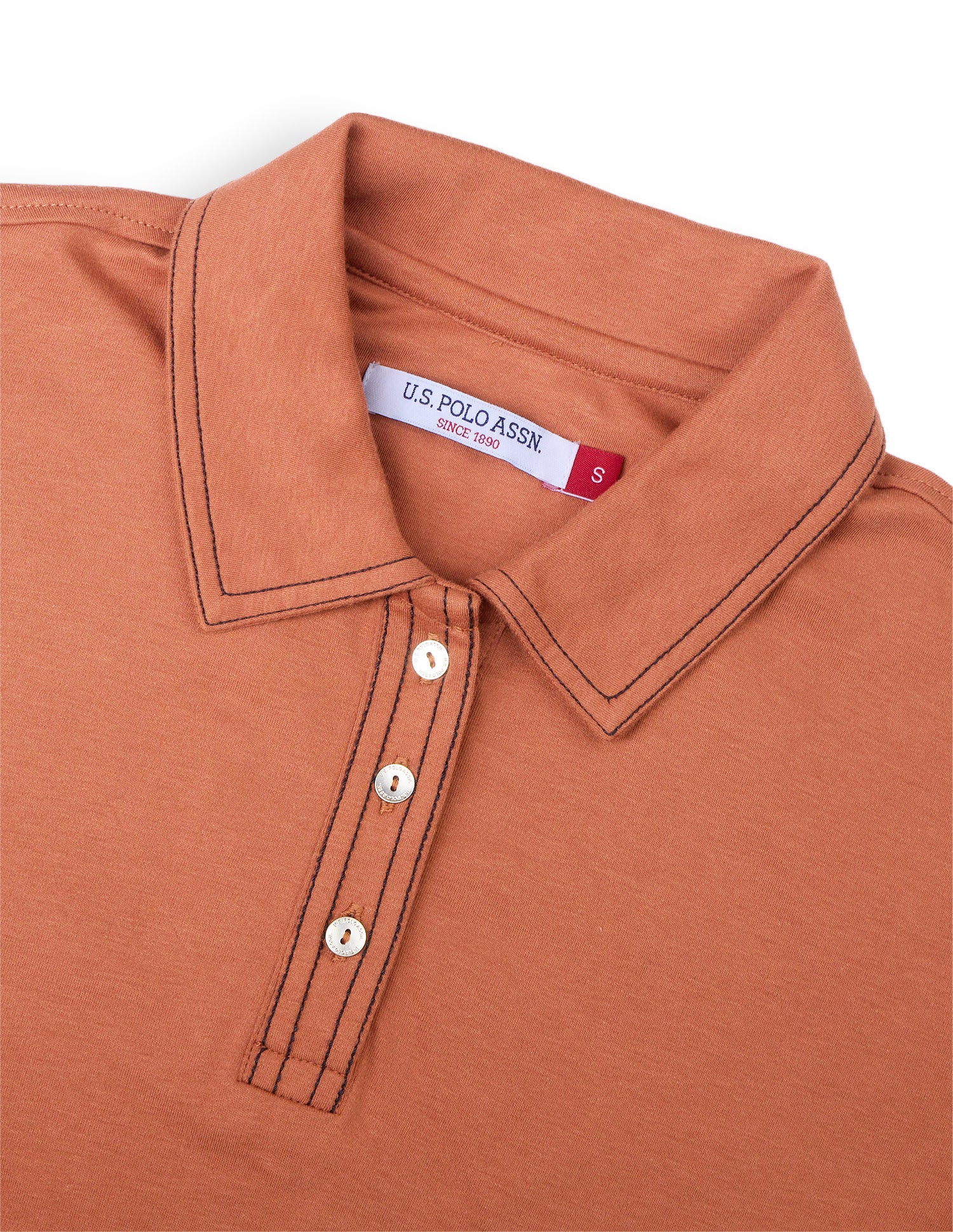 Solid Regular Fit Polo Shirt Rust - U.S. Polo Assn. India | Large
