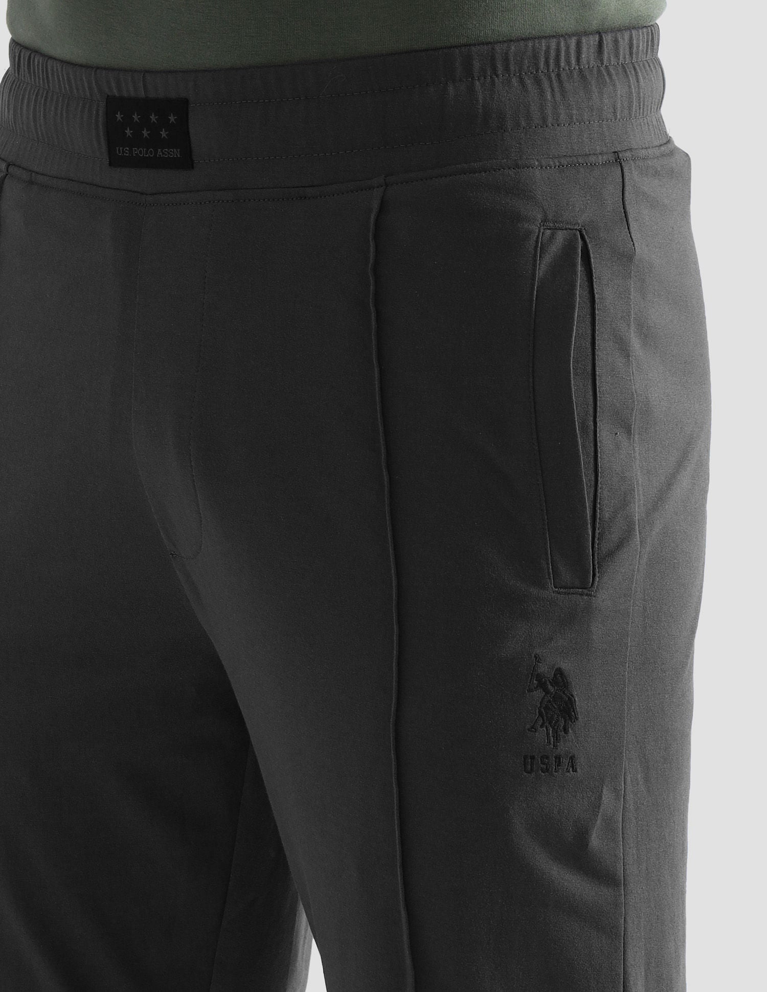 Solid Comfort Fit OJ006 Lounge Joggers - Pack Of 1 Medium Grey - U.S. POLO ASSN. | Large