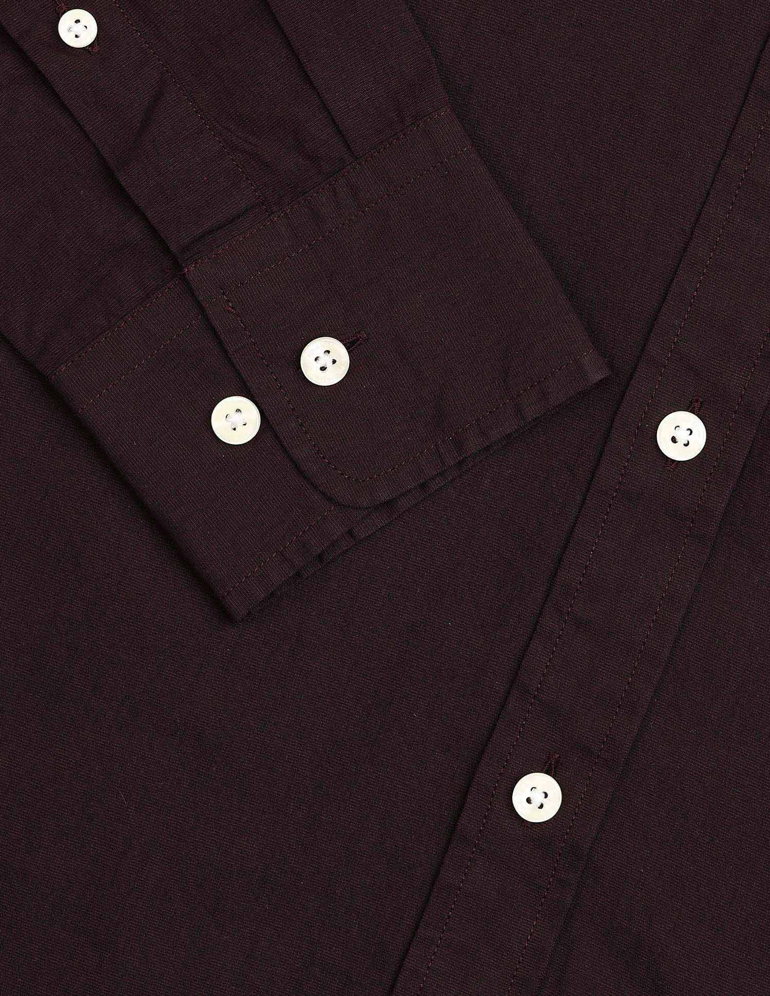 Tailored Fit Pure Cotton Shirt Maroon - U.S. Polo Assn. India | Large