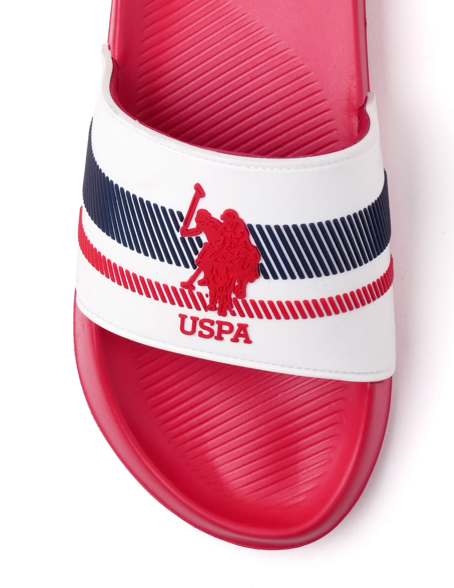 Men Rafa Printed Sliders Red - U.S. Polo Assn. India | Large