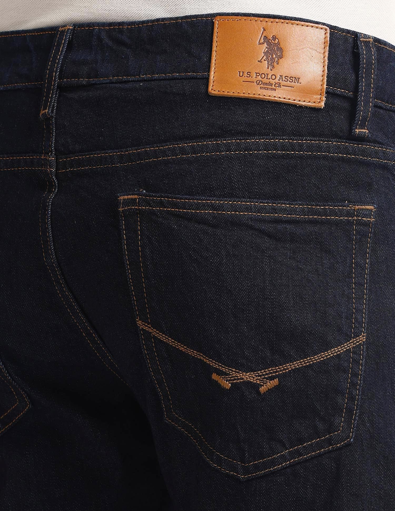Brandon Slim Tapered Fit Blue Jeans Blue - U.S. Polo Assn. India | Large