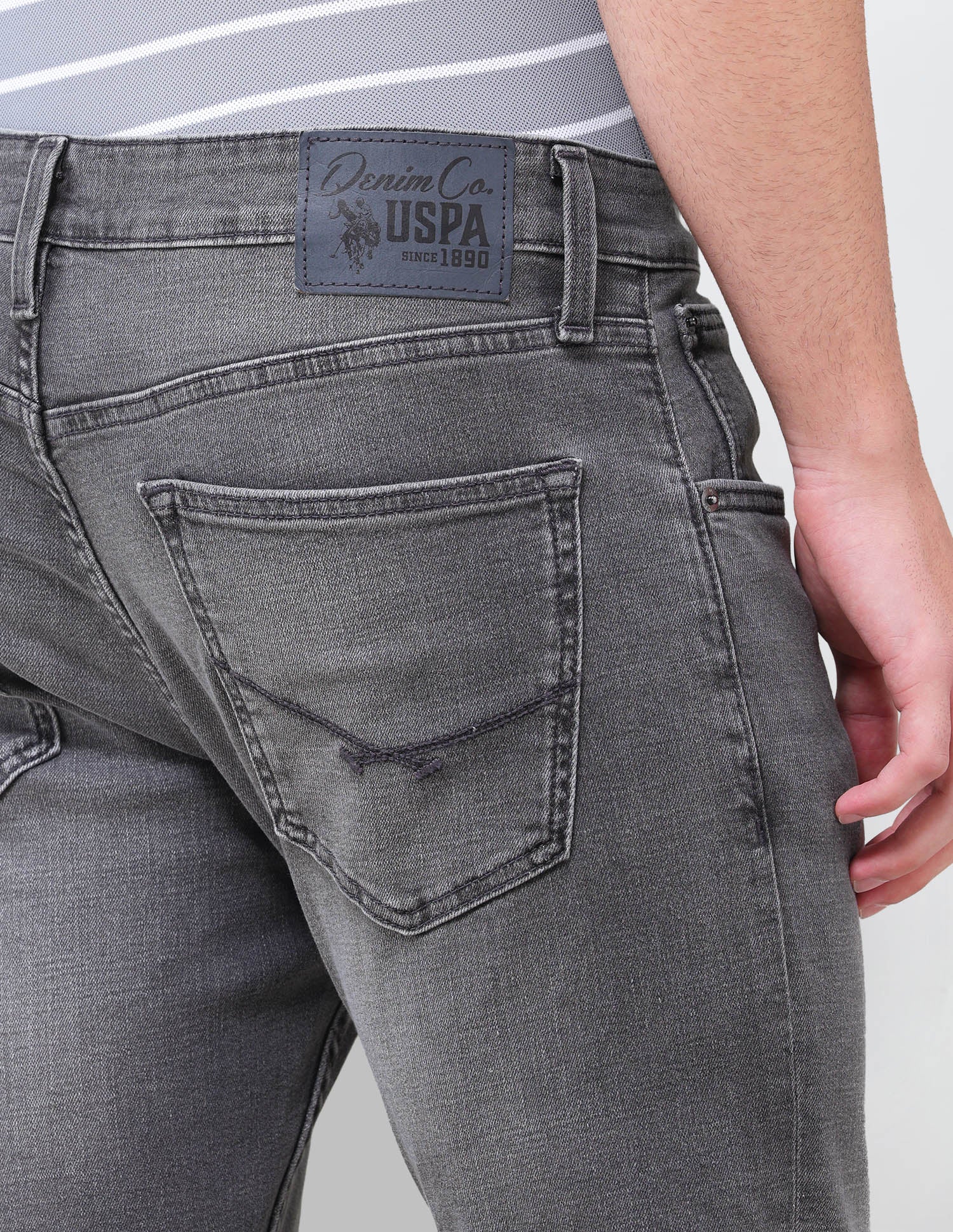 Henry Tapered Fit Grey Jeans Grey - U.S. Polo Assn. India | Large