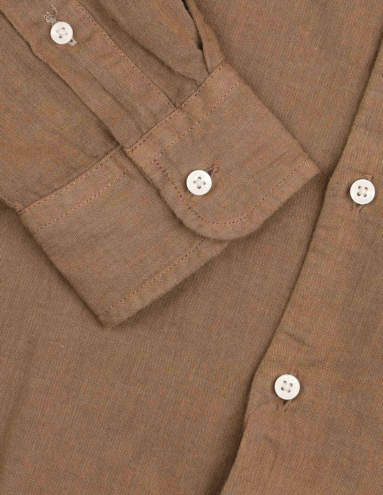 Solid Regular Fit Mandarin Shirt Khaki - U.S. POLO ASSN. | Large