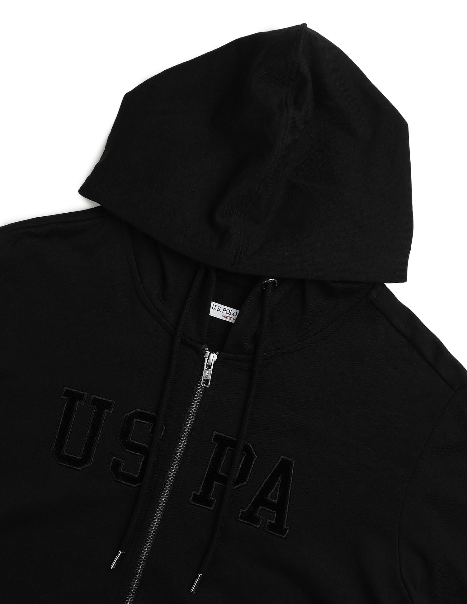 Solid Hooded Sweatshirt Black - U.S. POLO ASSN. | Large