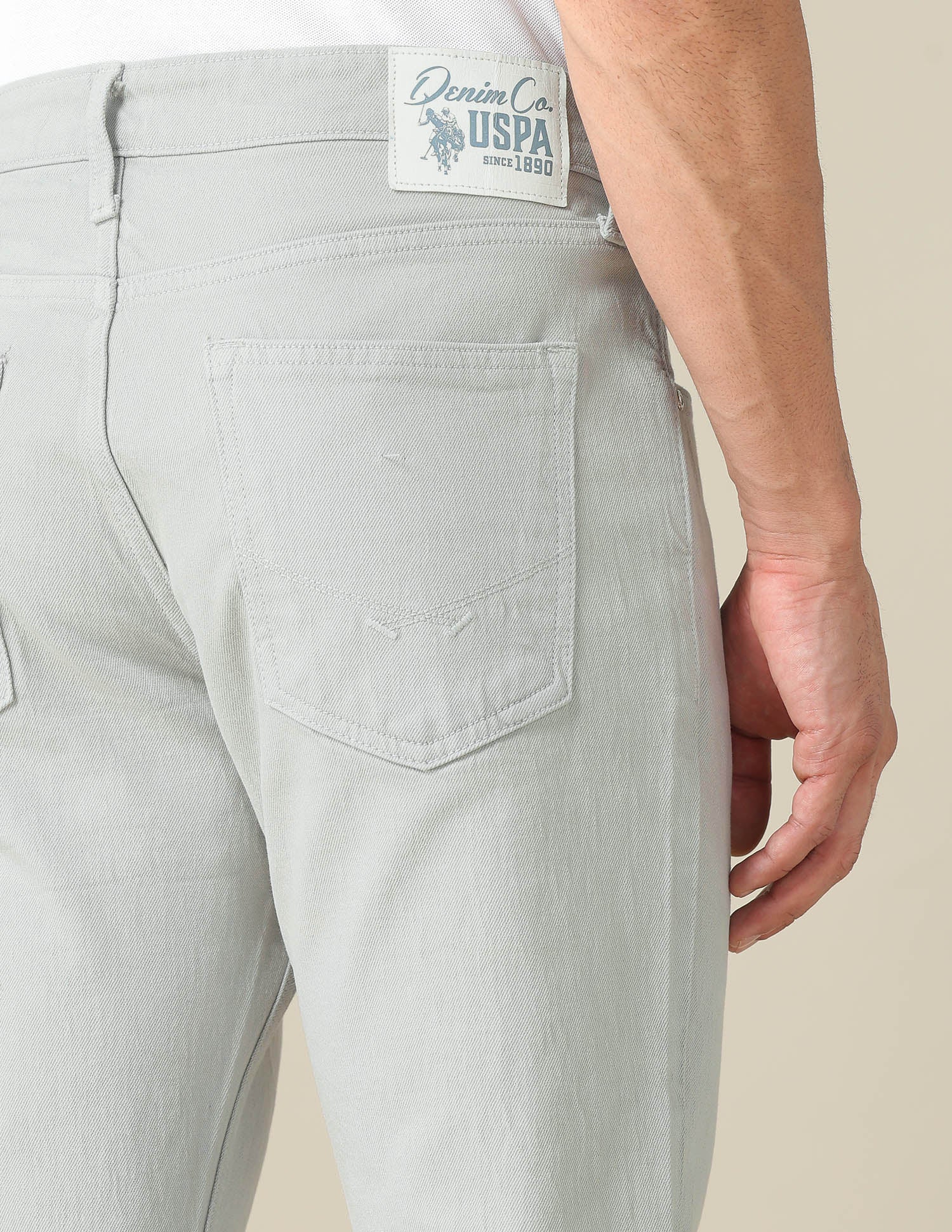 Brandon Slim Tapered Fit Grey Jeans Grey - U.S. POLO ASSN. | Large