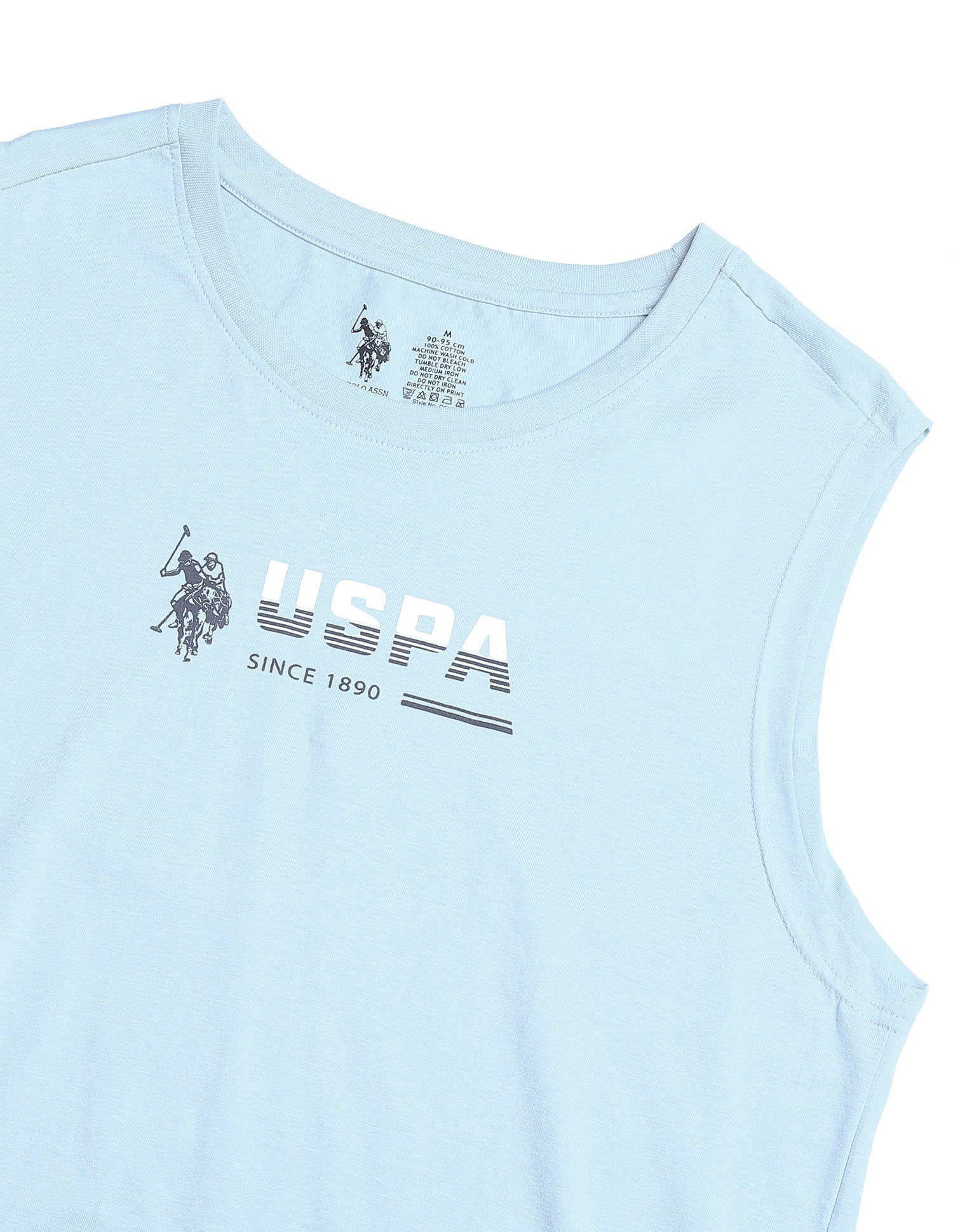 Solid Cotton OEV06 Vest - Pack Of 1 Lt Blue - U.S. Polo Assn. India | Large