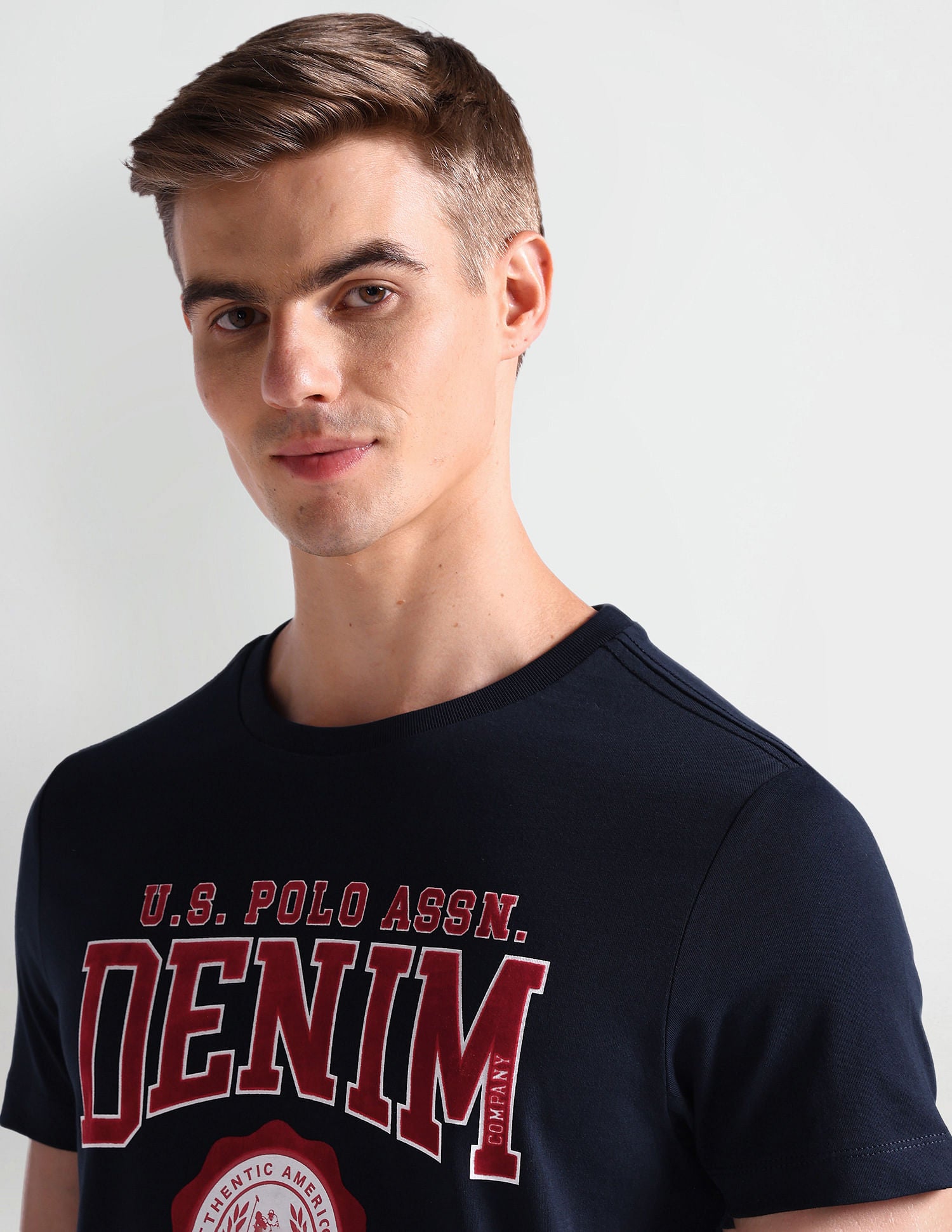 Muscle Fit Appliqued T-Shirt Navy - U.S. Polo Assn. India | Large