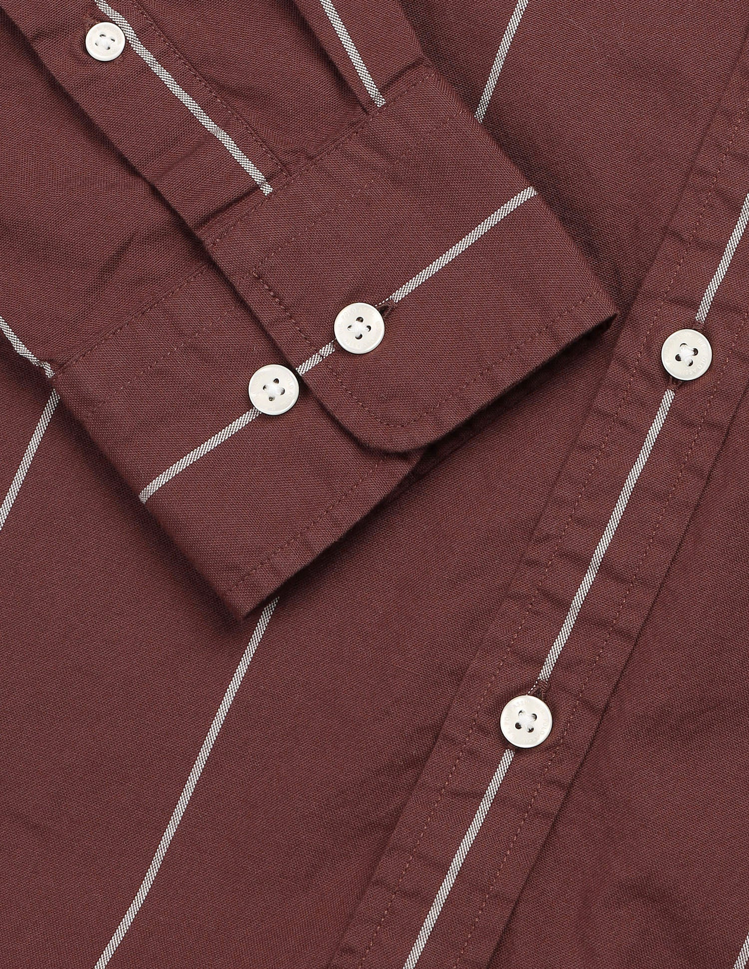 Oxford Vertical Striped Shirt Maroon - U.S. Polo Assn. India | Large