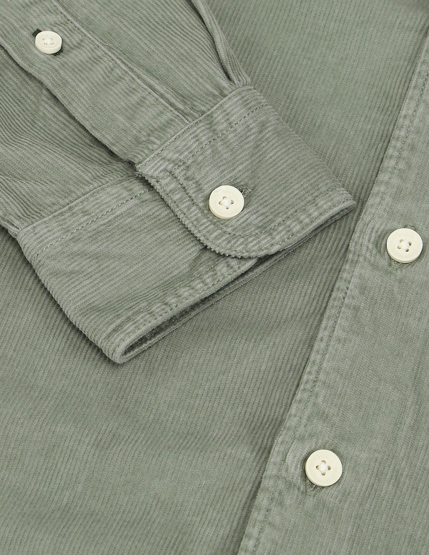 Slim Fit Corduroy Shirt Light Green - U.S. Polo Assn. India | Large