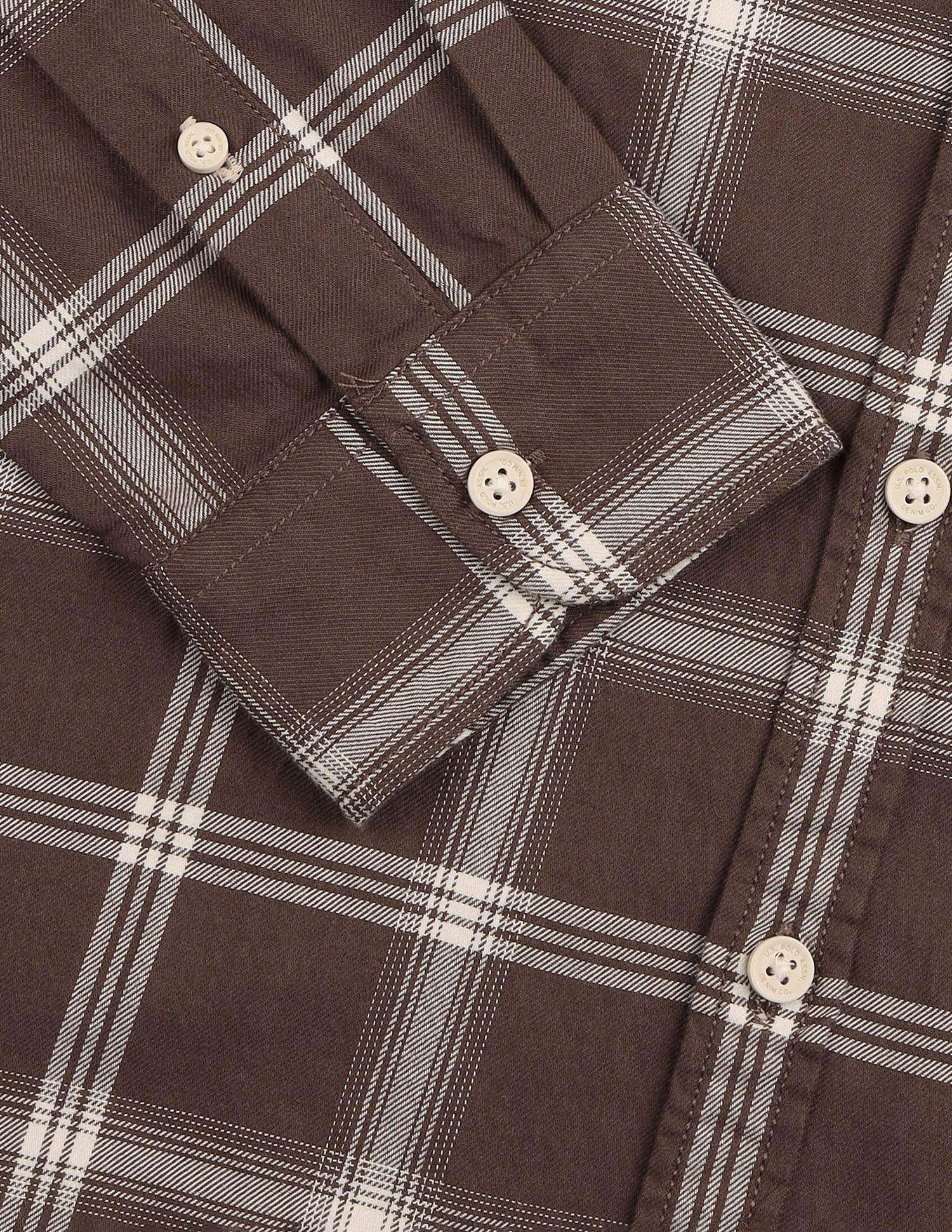 Tartan Checked Twill Shirt Brown - U.S. Polo Assn. India | Large