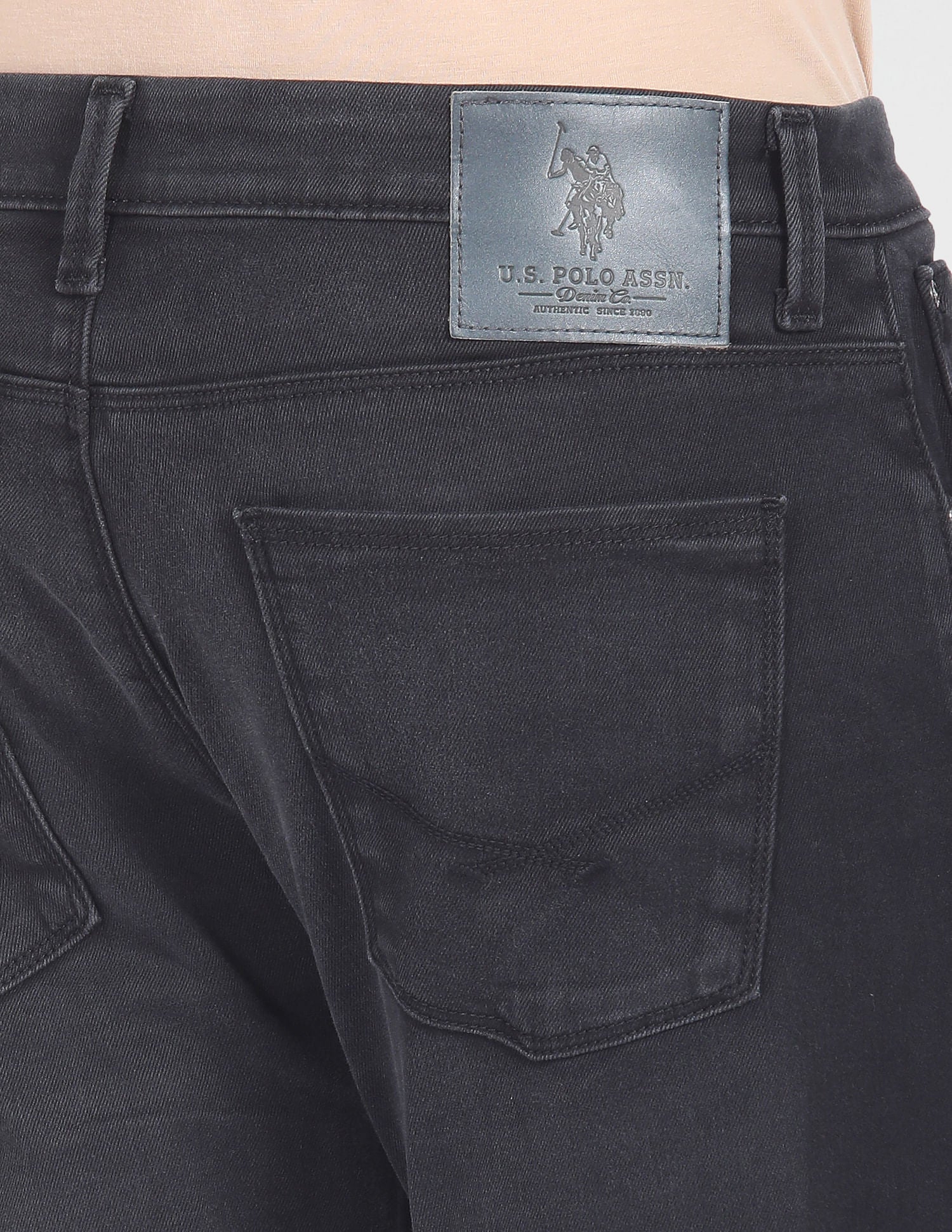 Henry Cropped Fit Black Jeans Black - U.S. Polo Assn. India | Large